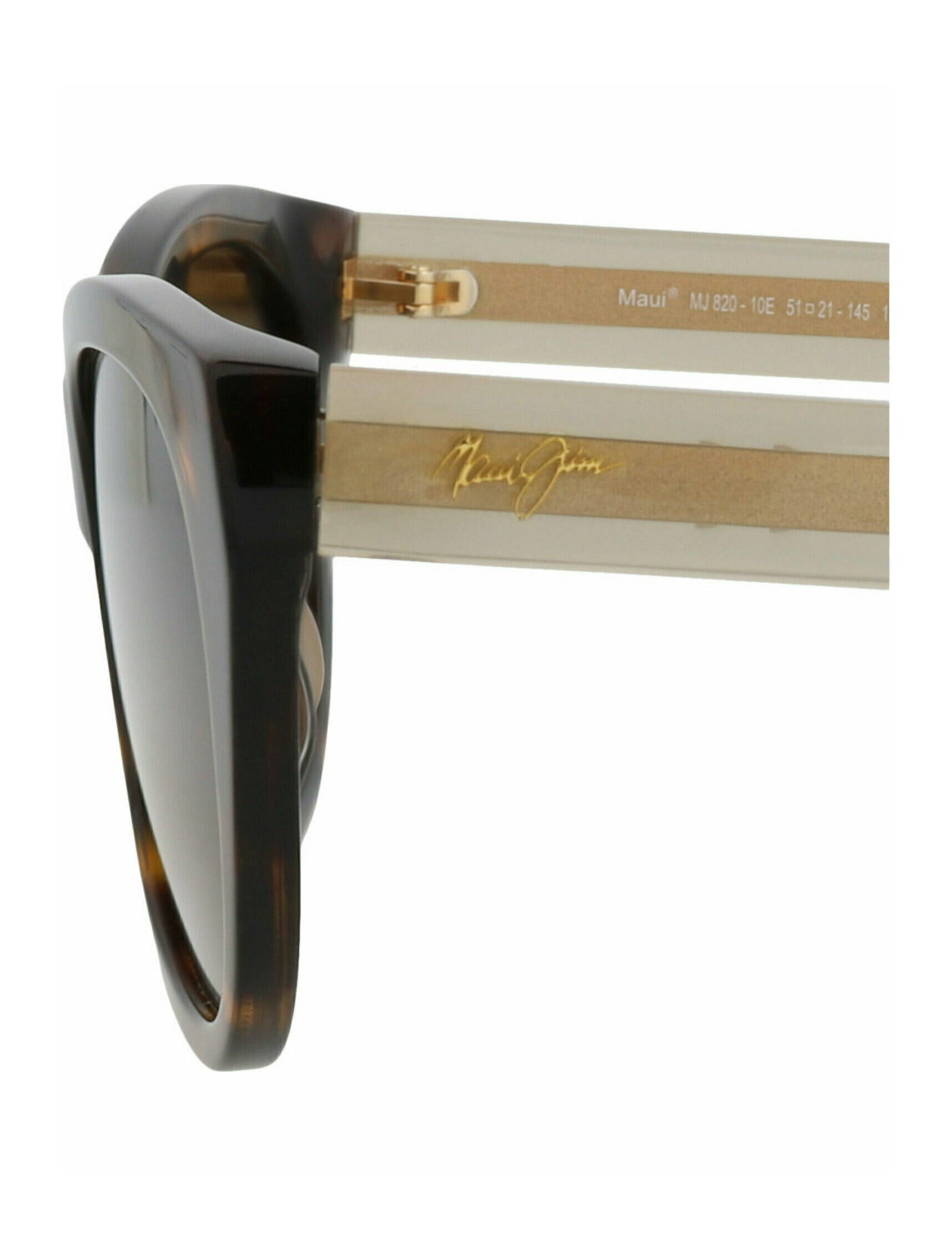 title:Maui Jim Cat Eye-Frame Acetate Sunglasses;color:Tortoise Tan Bronze