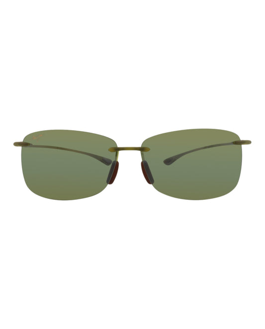 title:Maui Jim Square-Frame Nylon Sunglasses;color:Olive Olive Green