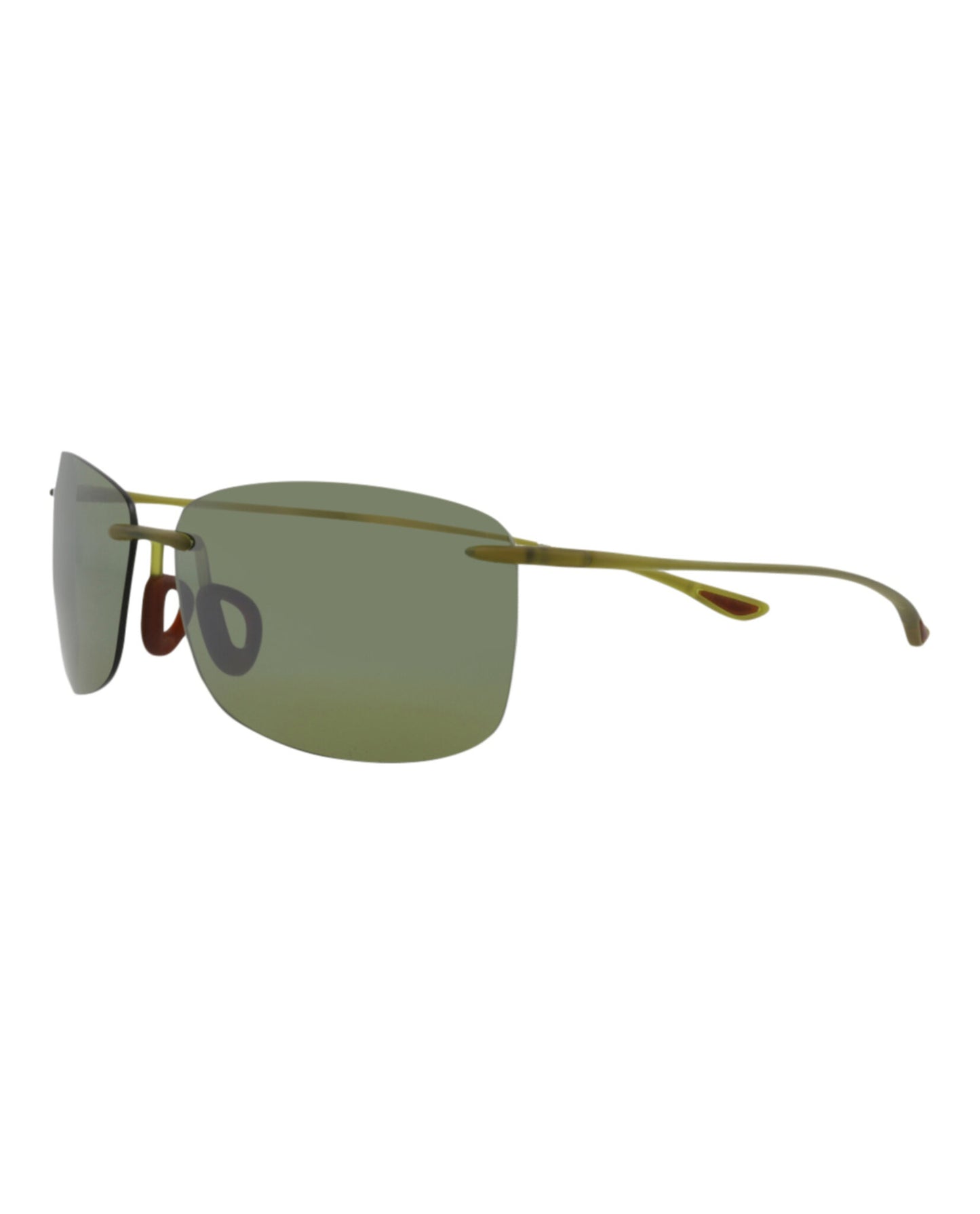 title:Maui Jim Square-Frame Nylon Sunglasses;color:Olive Olive Green