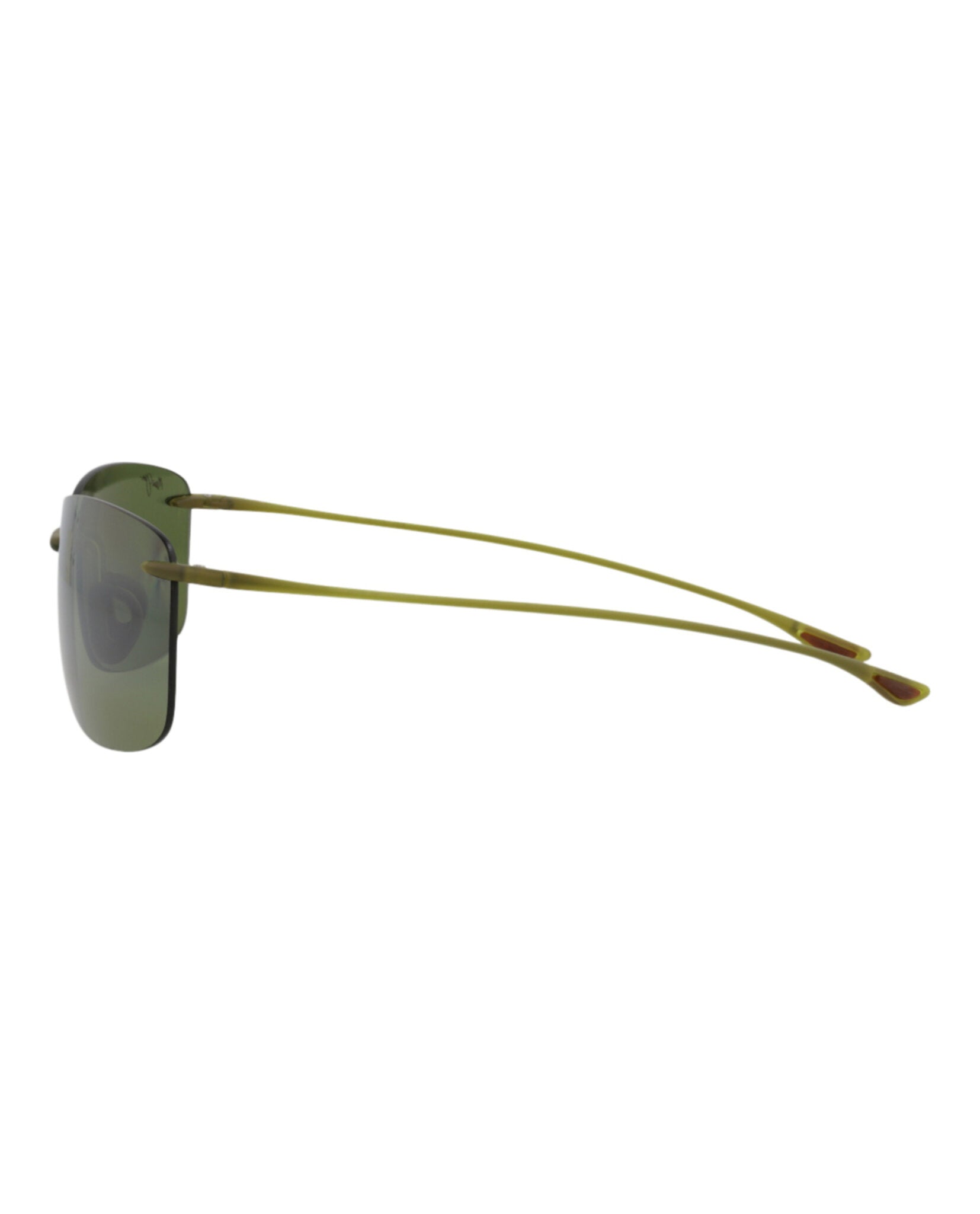 title:Maui Jim Square-Frame Nylon Sunglasses;color:Olive Olive Green