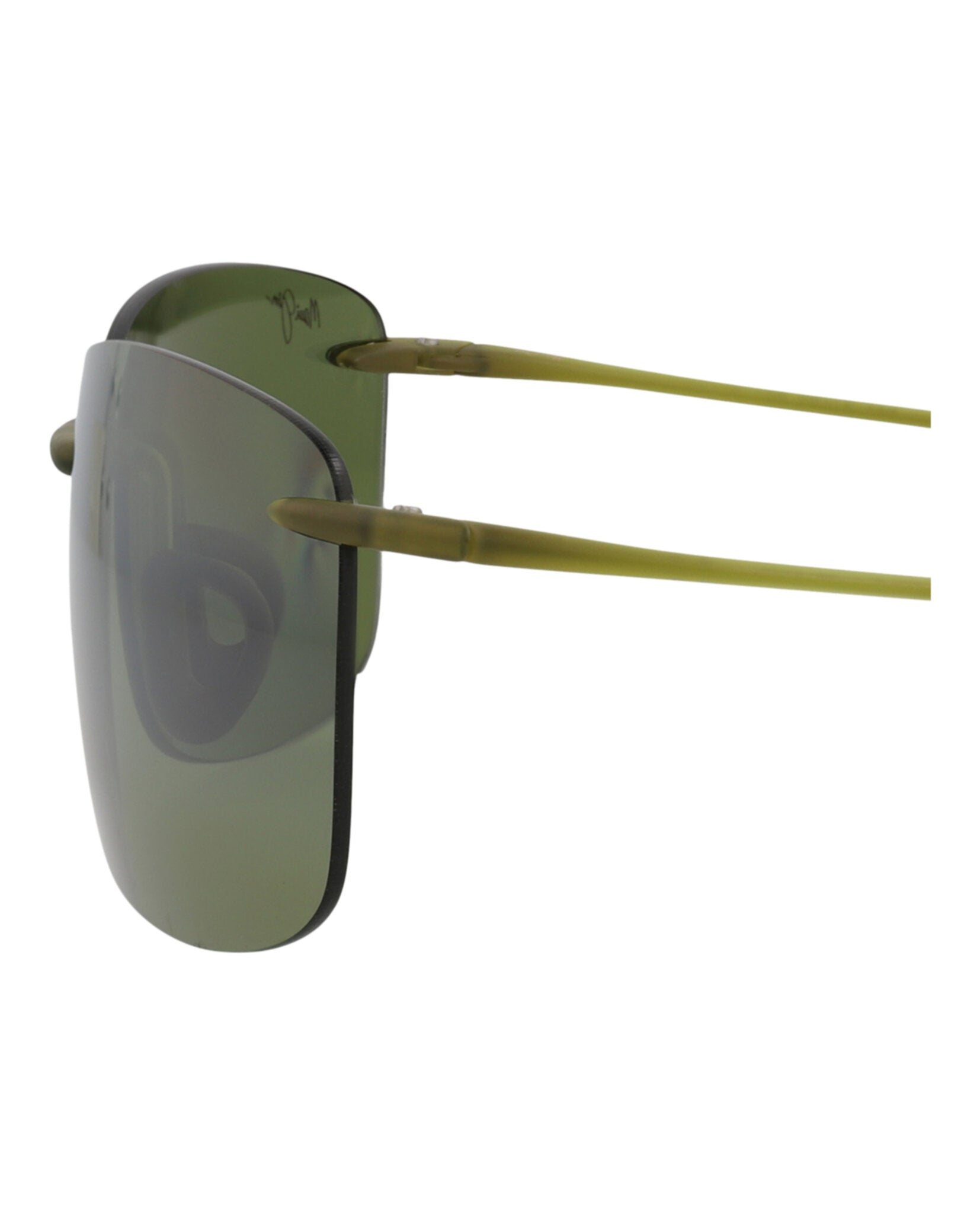 title:Maui Jim Square-Frame Nylon Sunglasses;color:Olive Olive Green