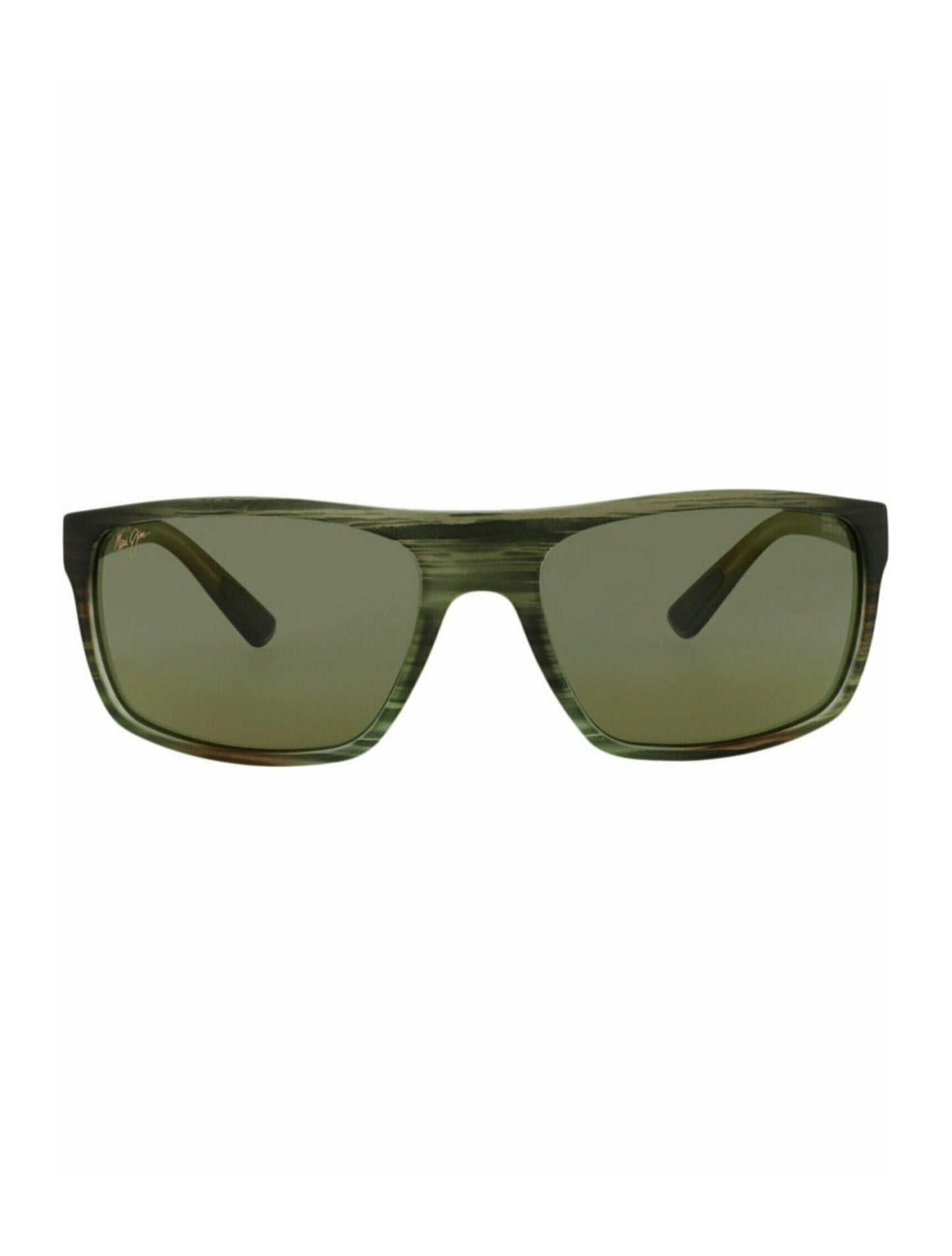 title:Maui Jim Shield-Frame Nylon Sunglasses;color:Green Green Green