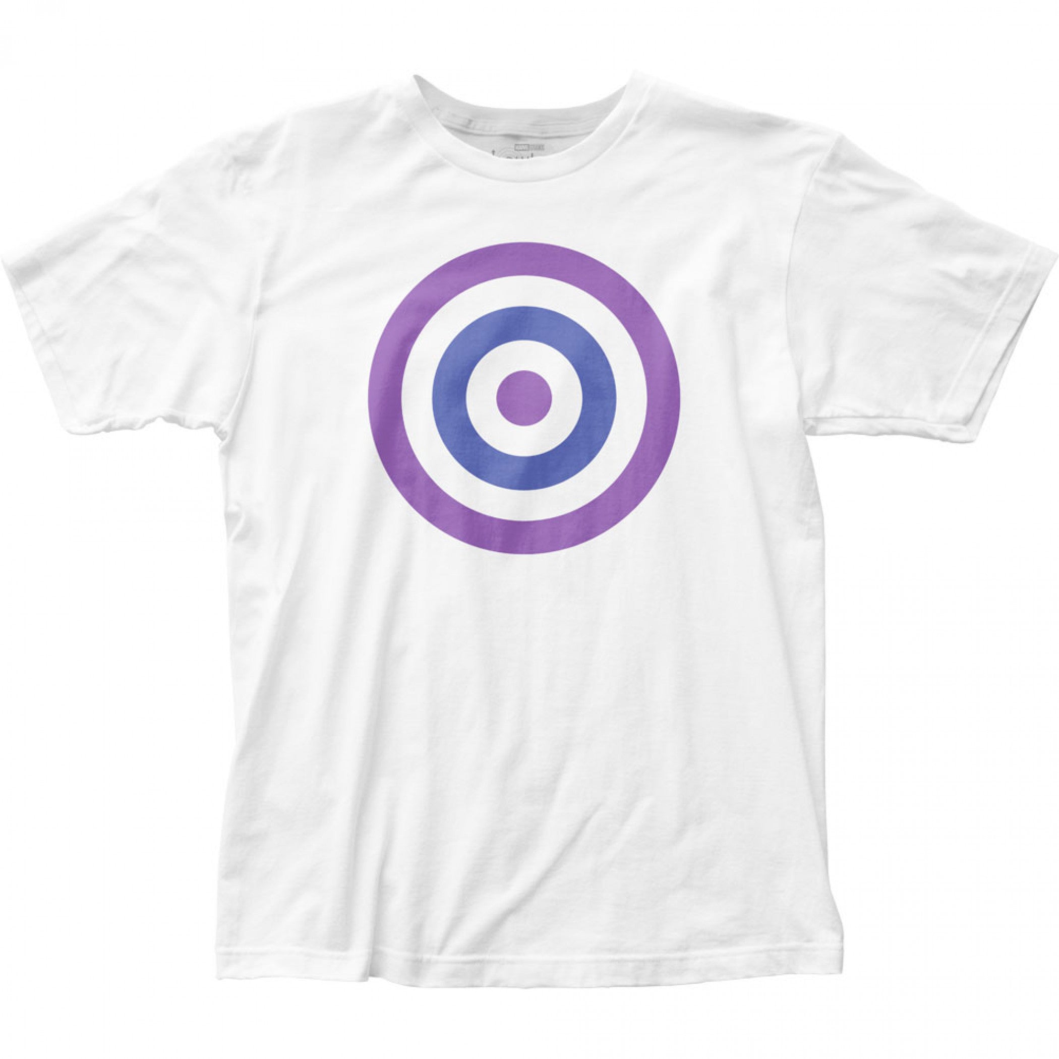 title:Marvel Studios Hawkeye Series Bullseye Symbol White T-Shirt;color:White