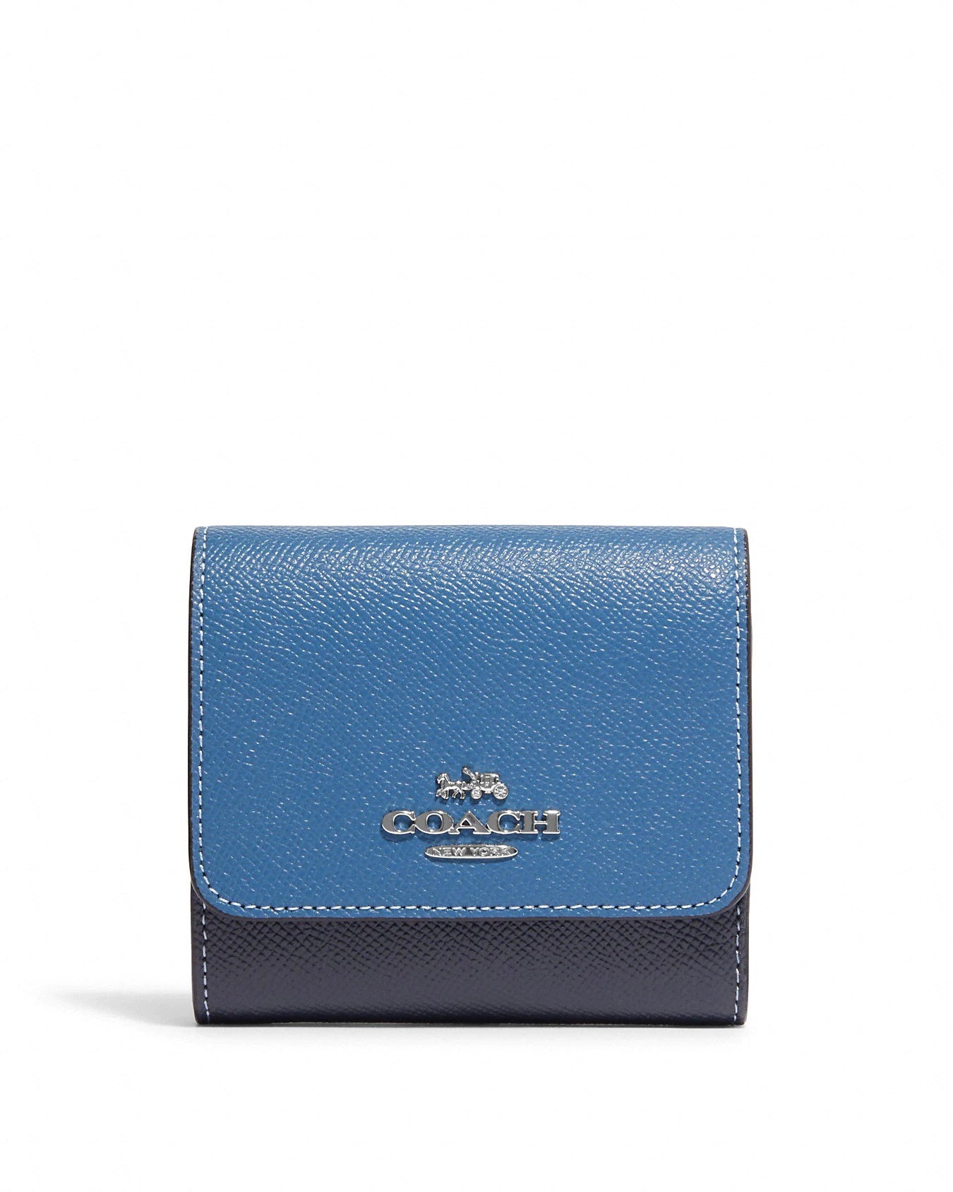 title:Coach Women's Small Trifold Wallet;color:Sky Blue Multi