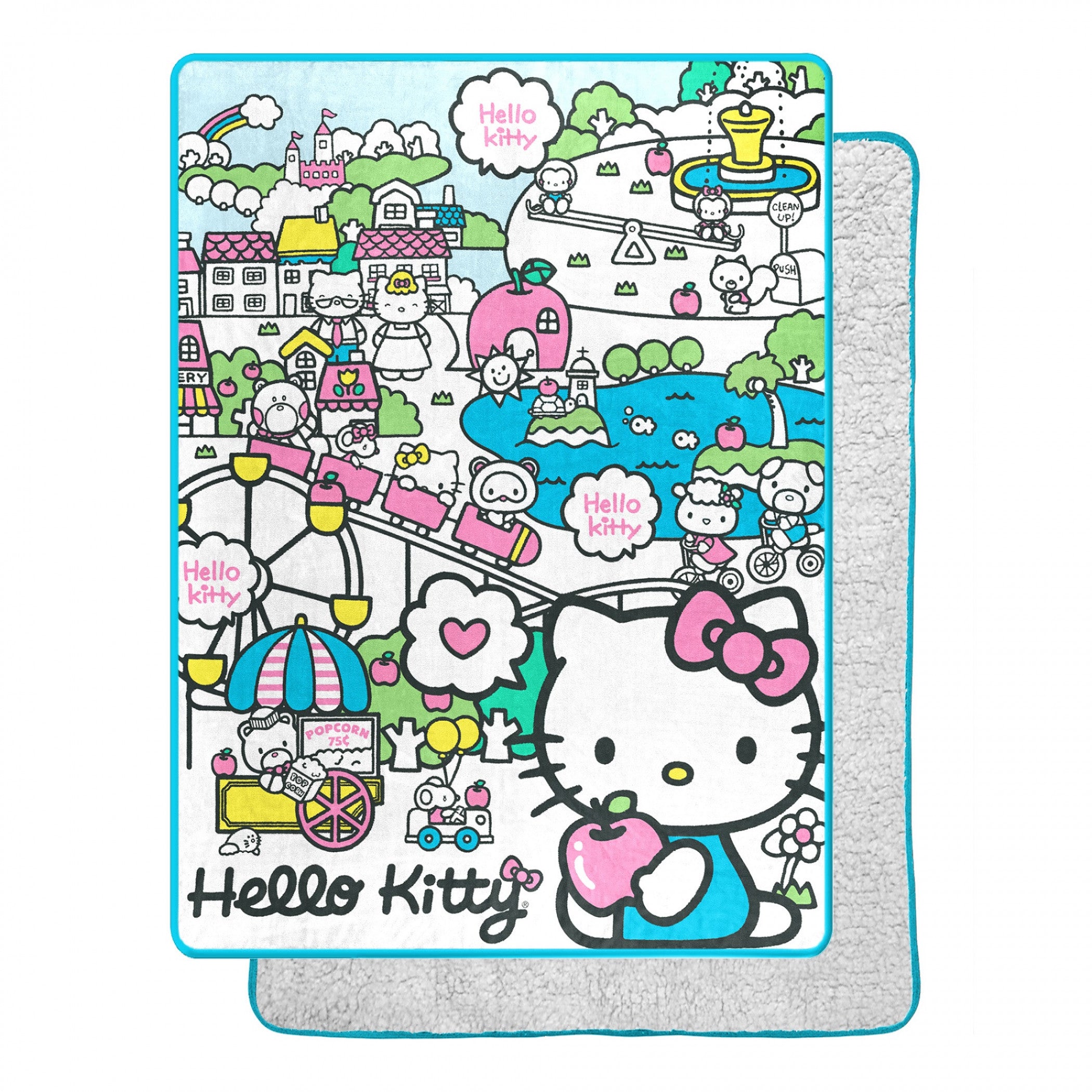 title:Hello Kitty My Cute World 60 X 80 Silk Touch Throw;color:Multi-Color