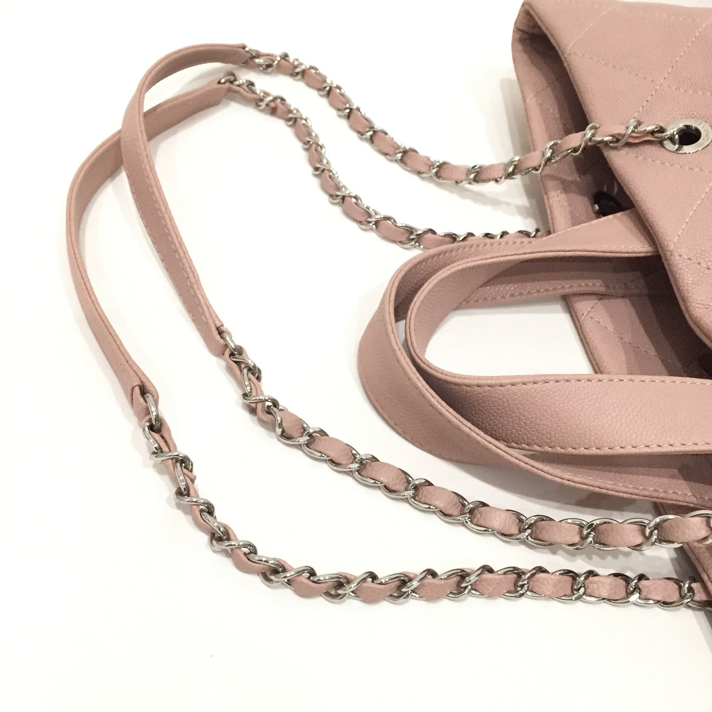 Pre-Owned Chanel Pink Caviar Chain Shopping Tote Sku# 81005