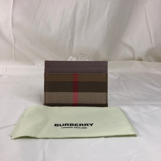 ***Brand New With Tag*** Burberry Brown Grey Mint Leather Card Holder Sku# 00011