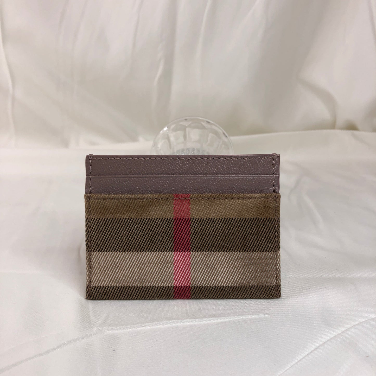 ***Brand New With Tag*** Burberry Brown Grey Mint Leather Card Holder Sku# 00011