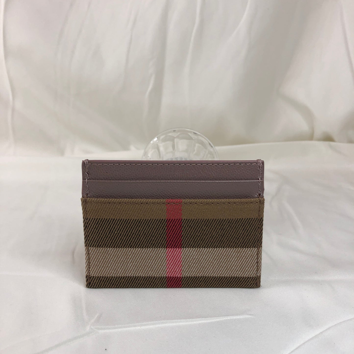 ***Brand New With Tag*** Burberry Brown Grey Mint Leather Card Holder Sku# 00011