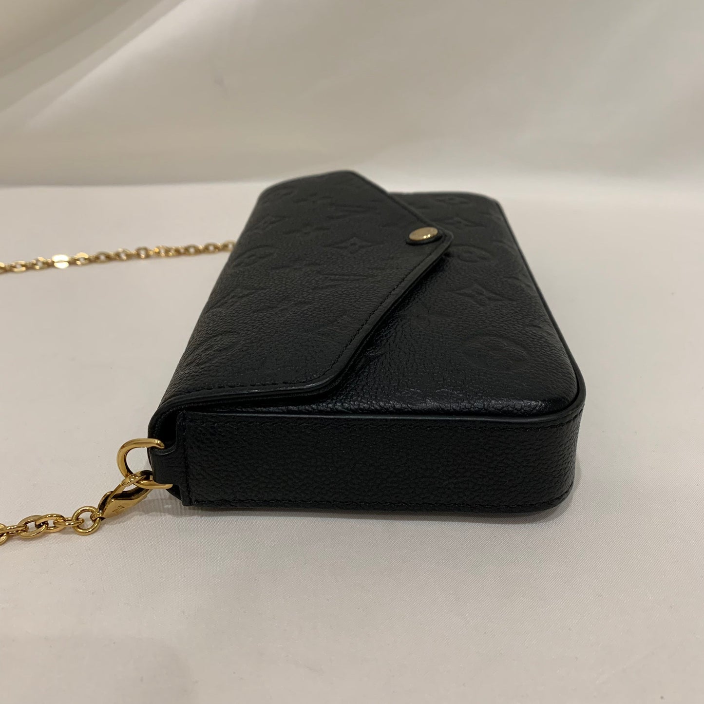 Pre-Owned Louis Vuitton Black Monogram Empreinte Felicie With Insert Card Holder & Zippy Pouch  Sku# 81357