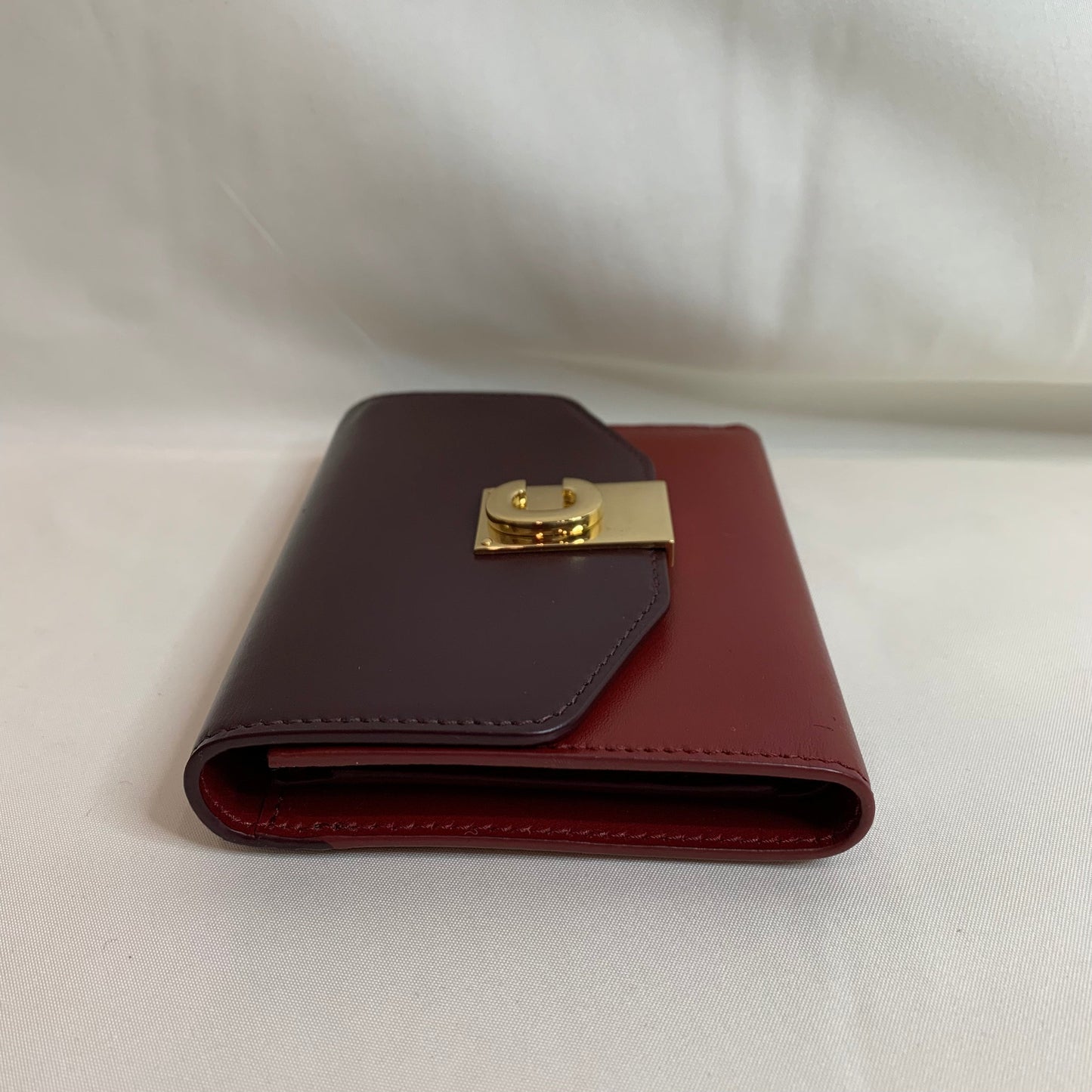 Pre-Owned Celine Bicolor Leather C Folding Wallet Sku# 80904