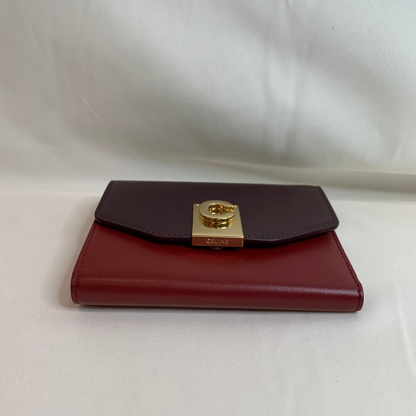 Pre-Owned Celine Bicolor Leather C Folding Wallet Sku# 80904