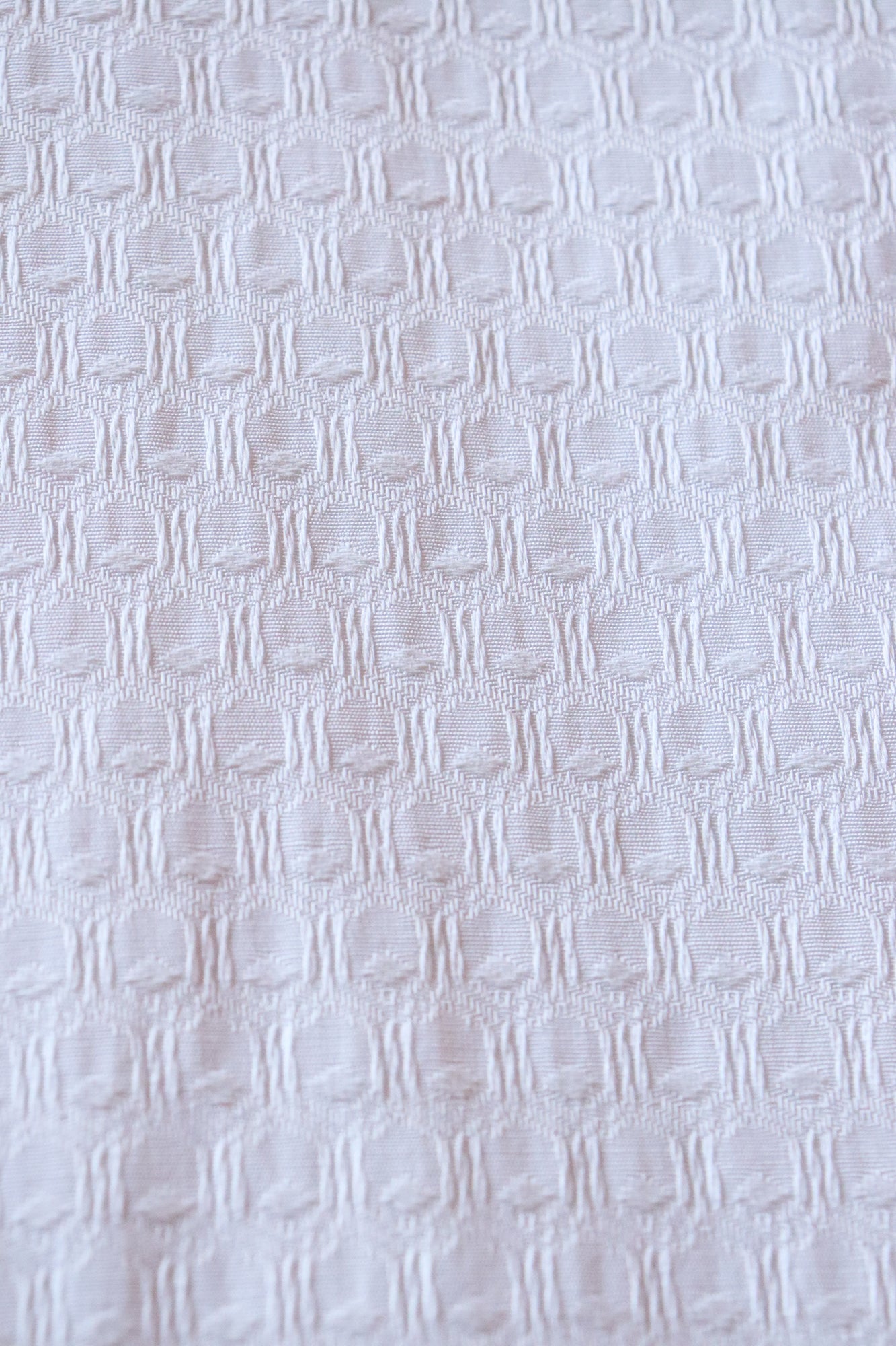 White Honeycomb Jacquard