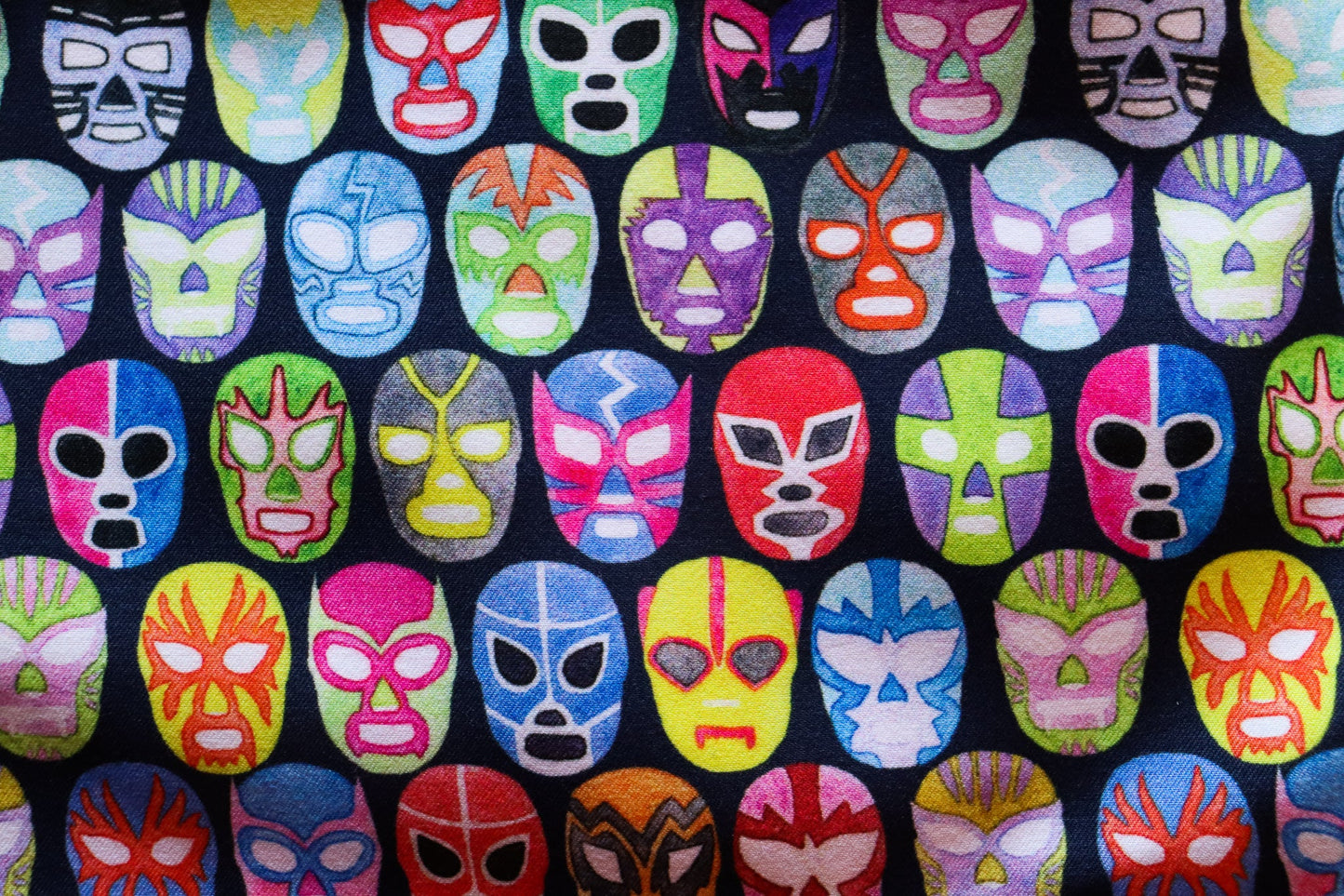 Black with Multicolor Wrestler Masks