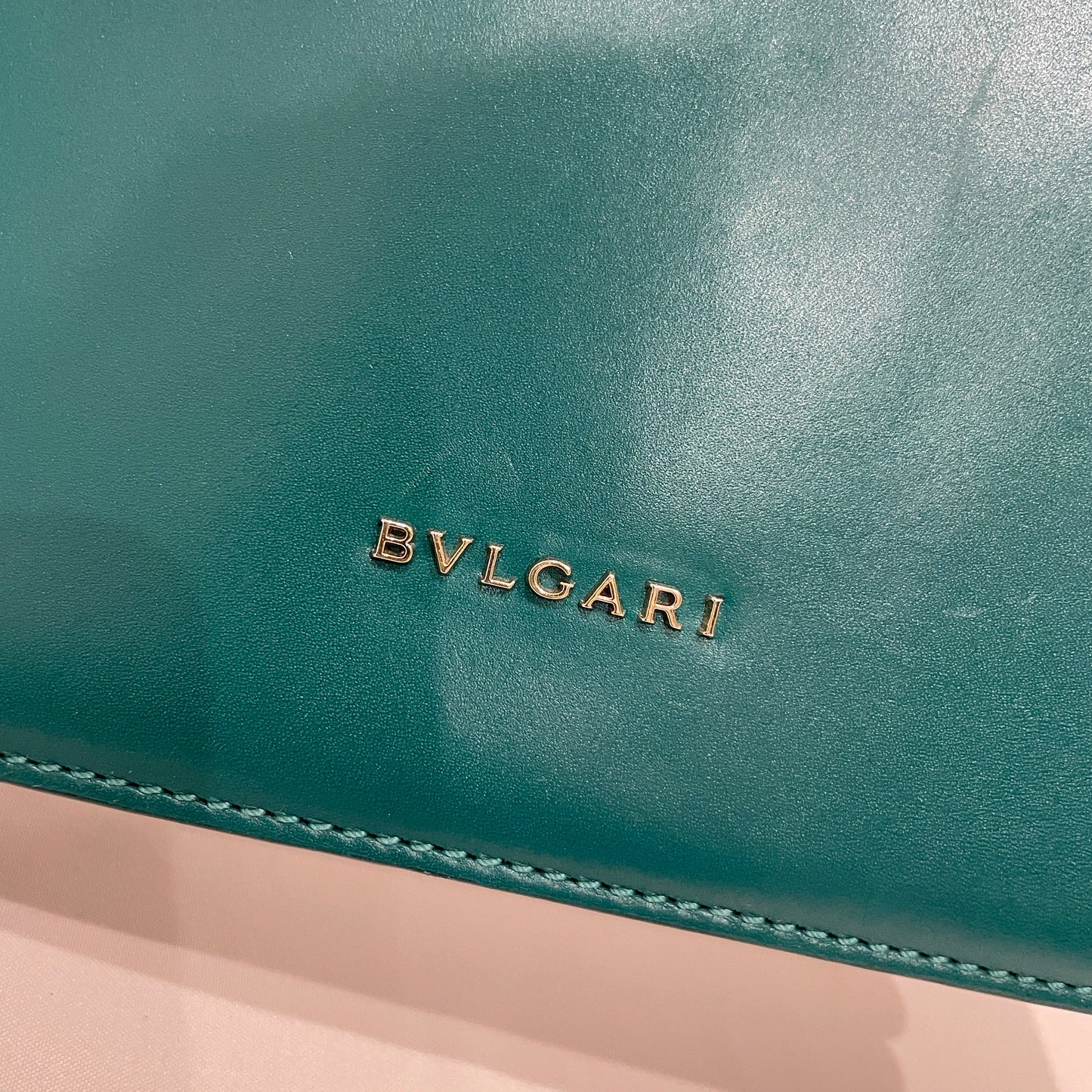 Pre-Owned Bvlgari Green Leather Stingray Serpenti Forever Shoulder Bag Sku#80726