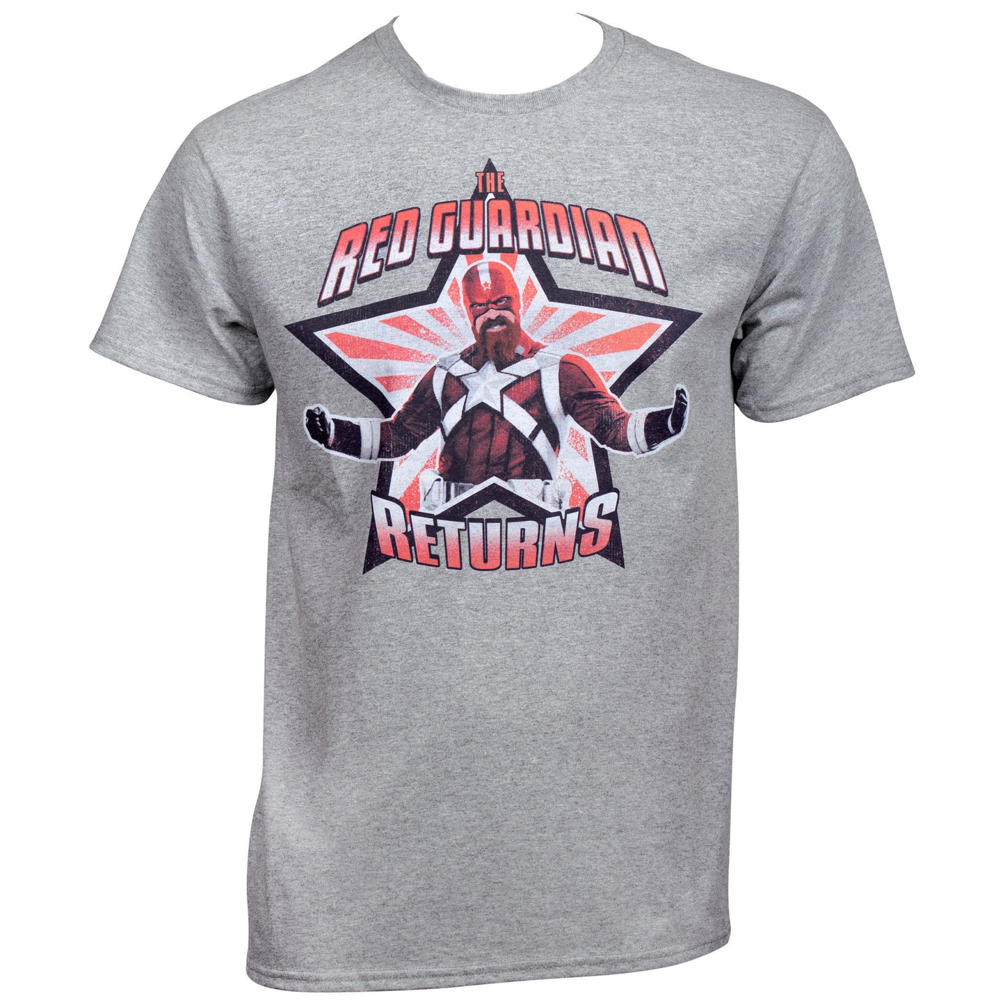 title:The Red Guardian Returns Black Widow Movie T-Shirt;color:Grey