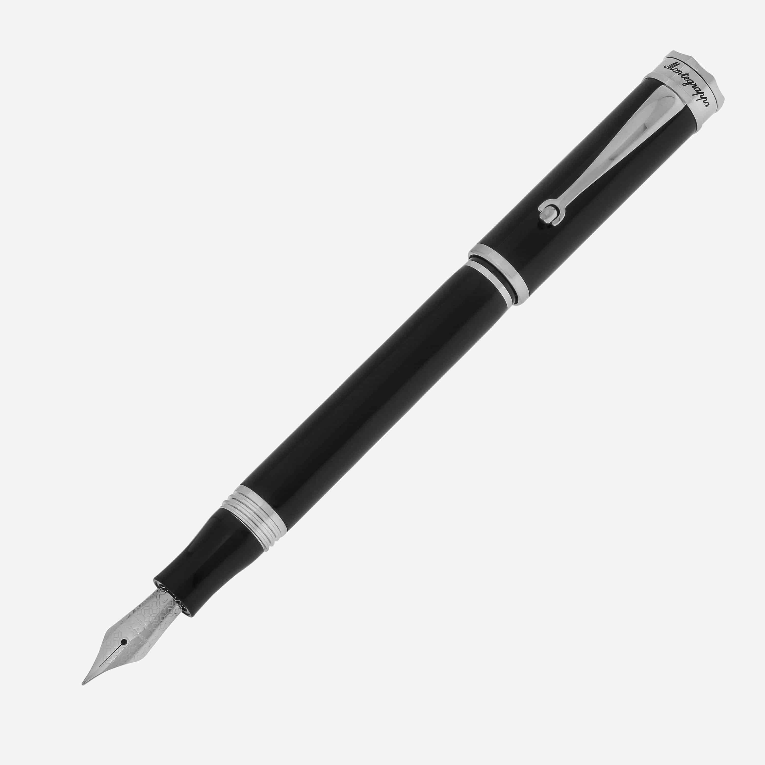Montegrappa Ducale Black Fountain Pen (F) ISDUR2PC - ShopWorn
