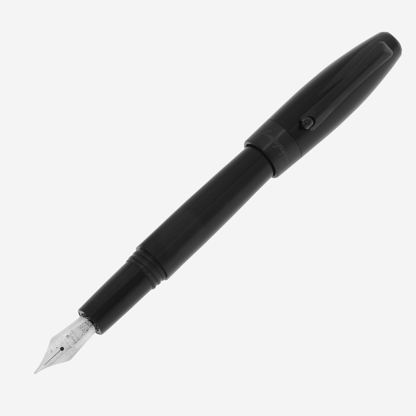 Montegrappa Fortuna Black with Black Trim Fountain Pen (M) - ShopWorn