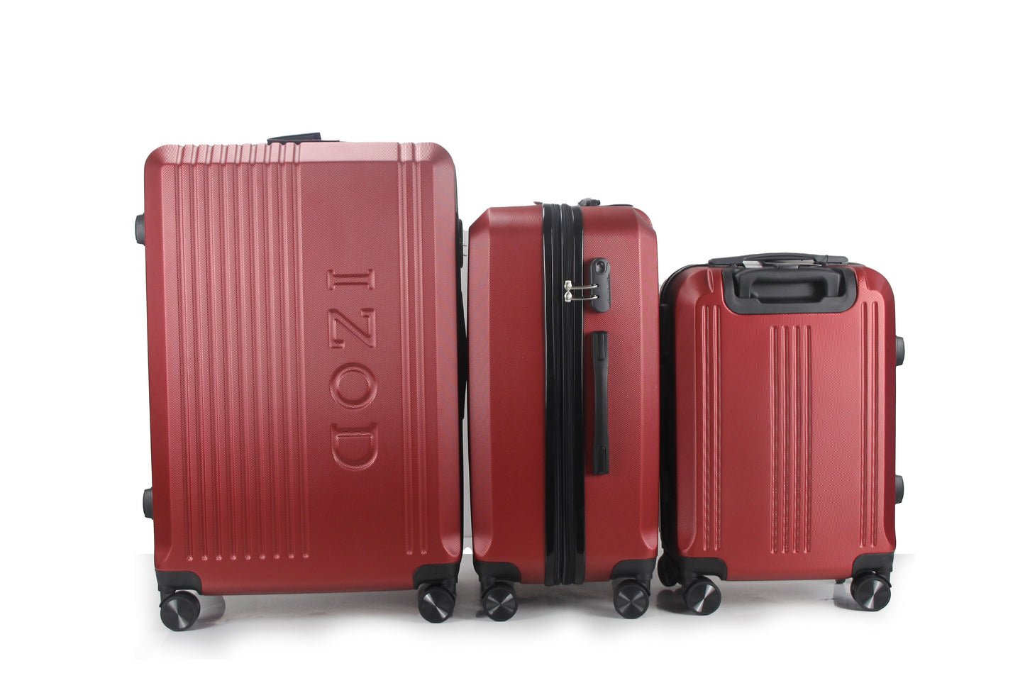 IZOD Zane Expandable ABS Hard shell Lightweight 360 Dual Spinning Wheels Combo Lock 28", 24", 20" 3 Piece Luggage Set