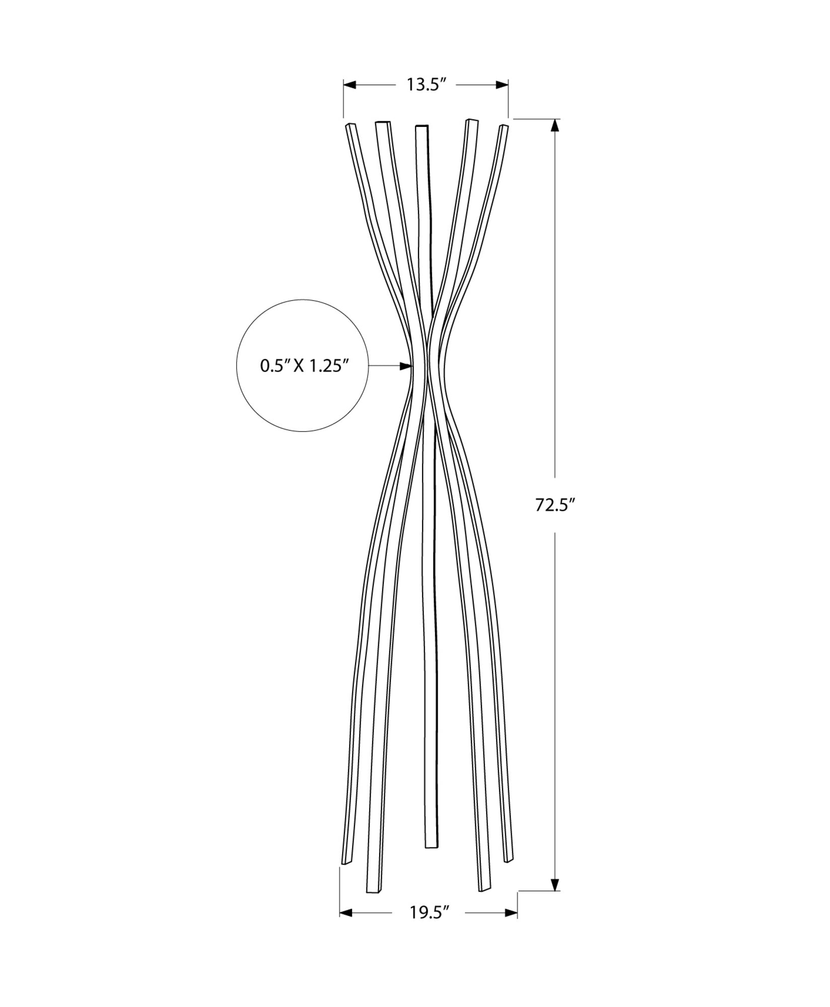 title:Coat Rack, Hall Tree, Free Standing, 5 Hooks, Entryway, 72"h, Bedroom, Black Metal, Contemporary, Modern;color:Black