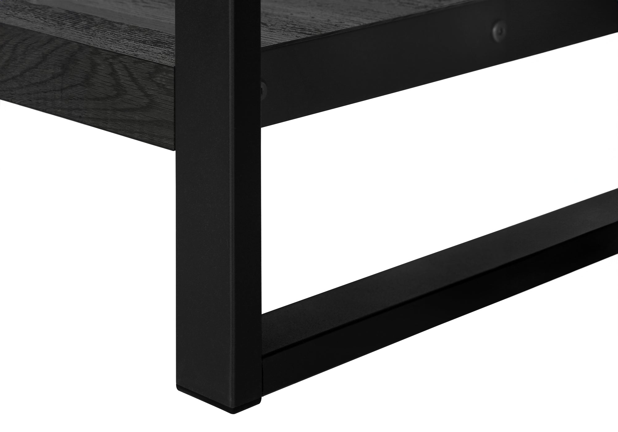 title:Accent Table, Side, End, Nightstand, Lamp, Living Room, Bedroom, Black Laminate, Black Metal, Industrial;color:Black