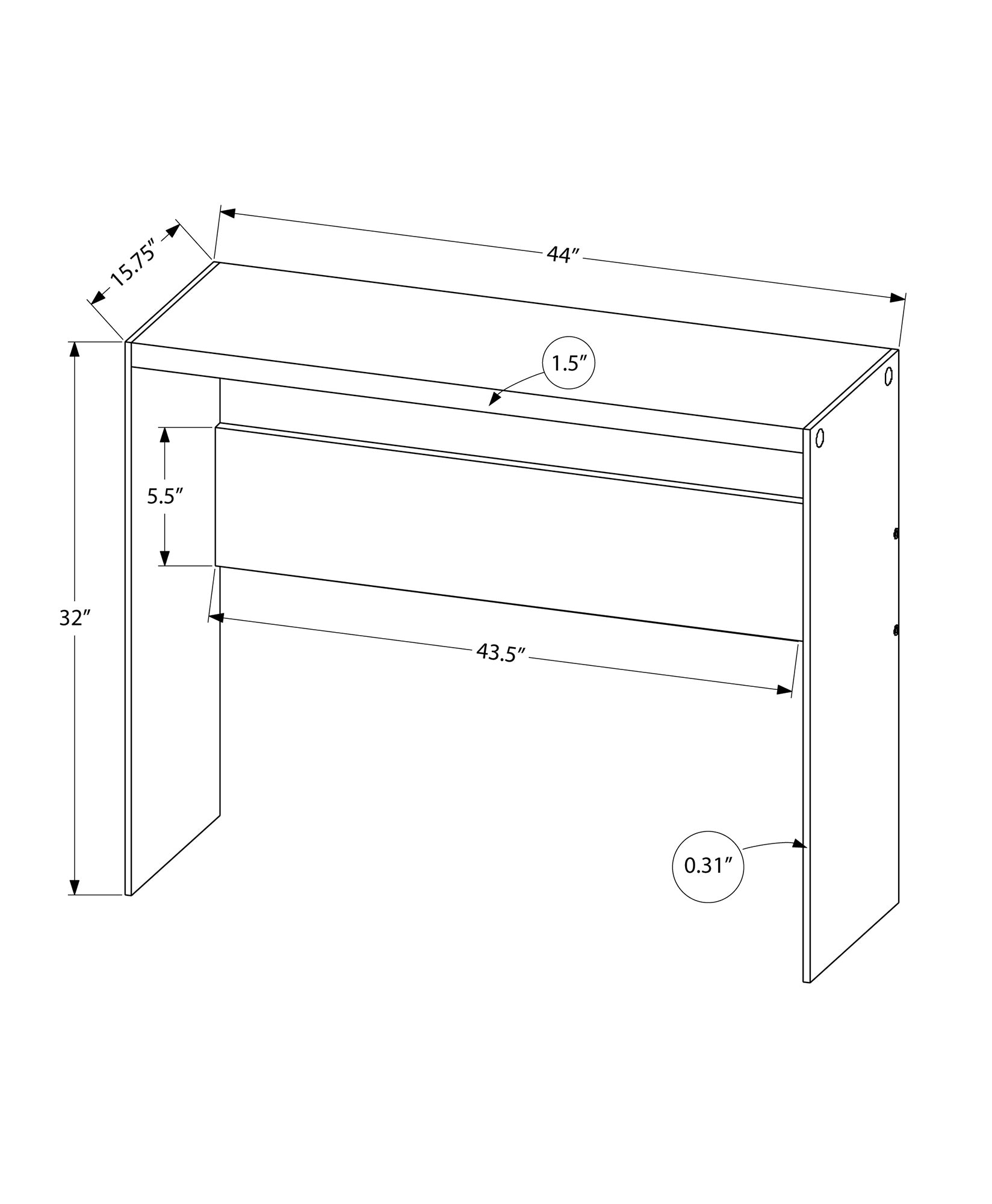 title:Accent Table, Console, Entryway, Narrow, Sofa, Living Room, Bedroom, Glossy White Laminate, Clear Tempered Glass, Contemporary, Modern;color:White