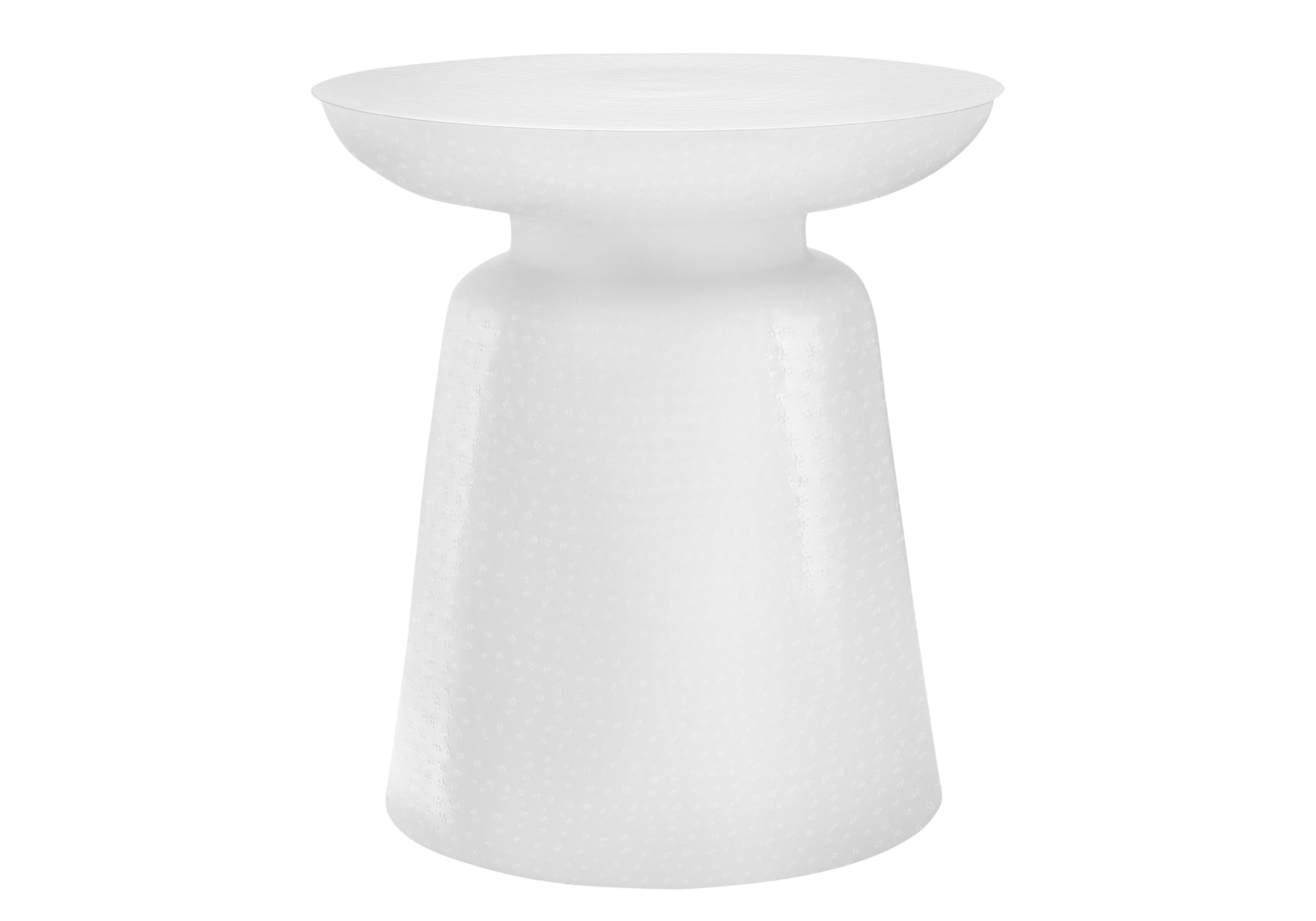 title:Accent Table, Drum, Side, End, Nightstand, Lamp, Living Room, Bedroom, White Metal, Contemporary, Modern;color:White2