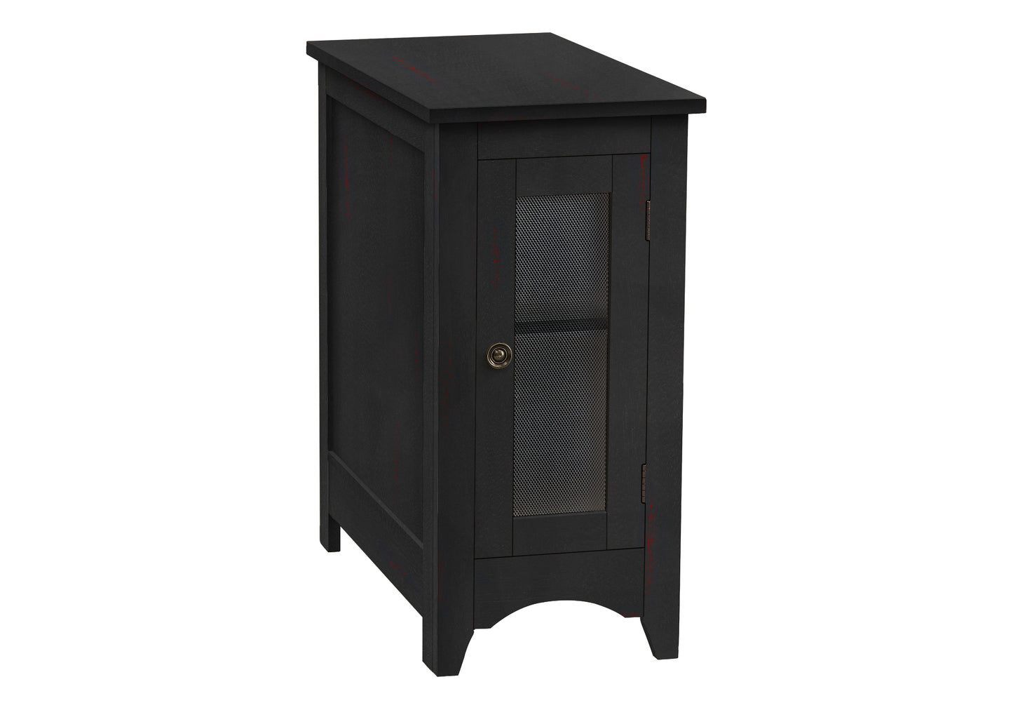 title:Accent Table, End, Side Table, Narrow, Nightstand, Bedroom, Lamp, Storage, Black Veneer, Transitional;color:Black