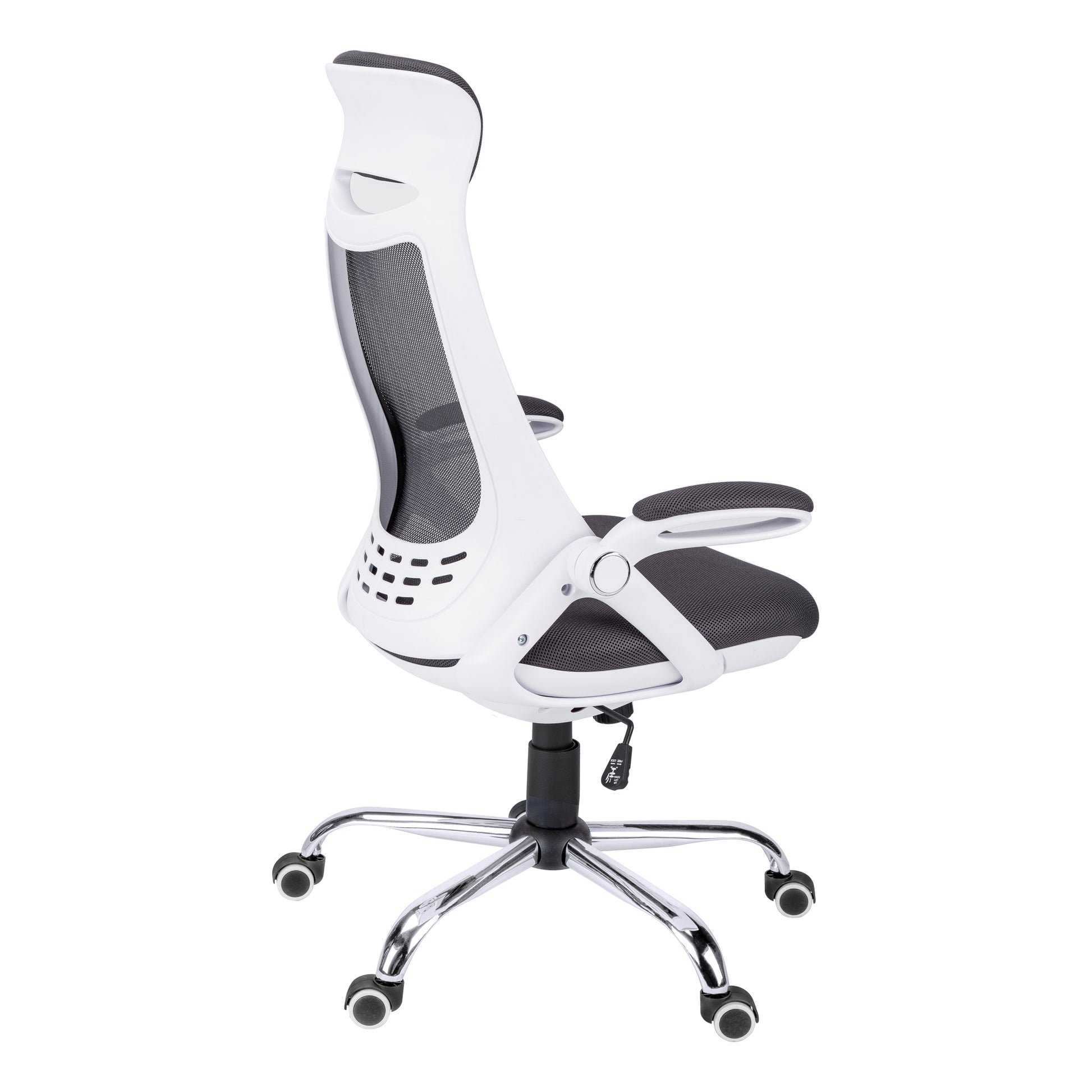 title:Office Chair, Adjustable Height, Swivel, Ergonomic, Armrests, Computer Desk, Work, Grey Mesh, Chrome Metal, Contemporary, Modern;color:White1