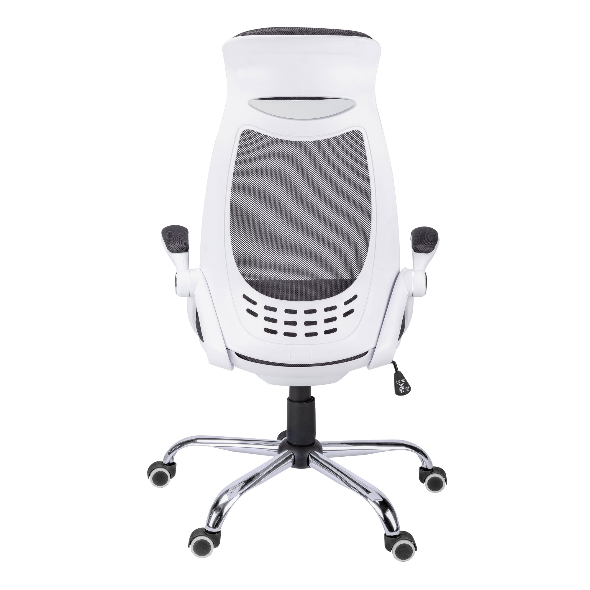 title:Office Chair, Adjustable Height, Swivel, Ergonomic, Armrests, Computer Desk, Work, Grey Mesh, Chrome Metal, Contemporary, Modern;color:White1