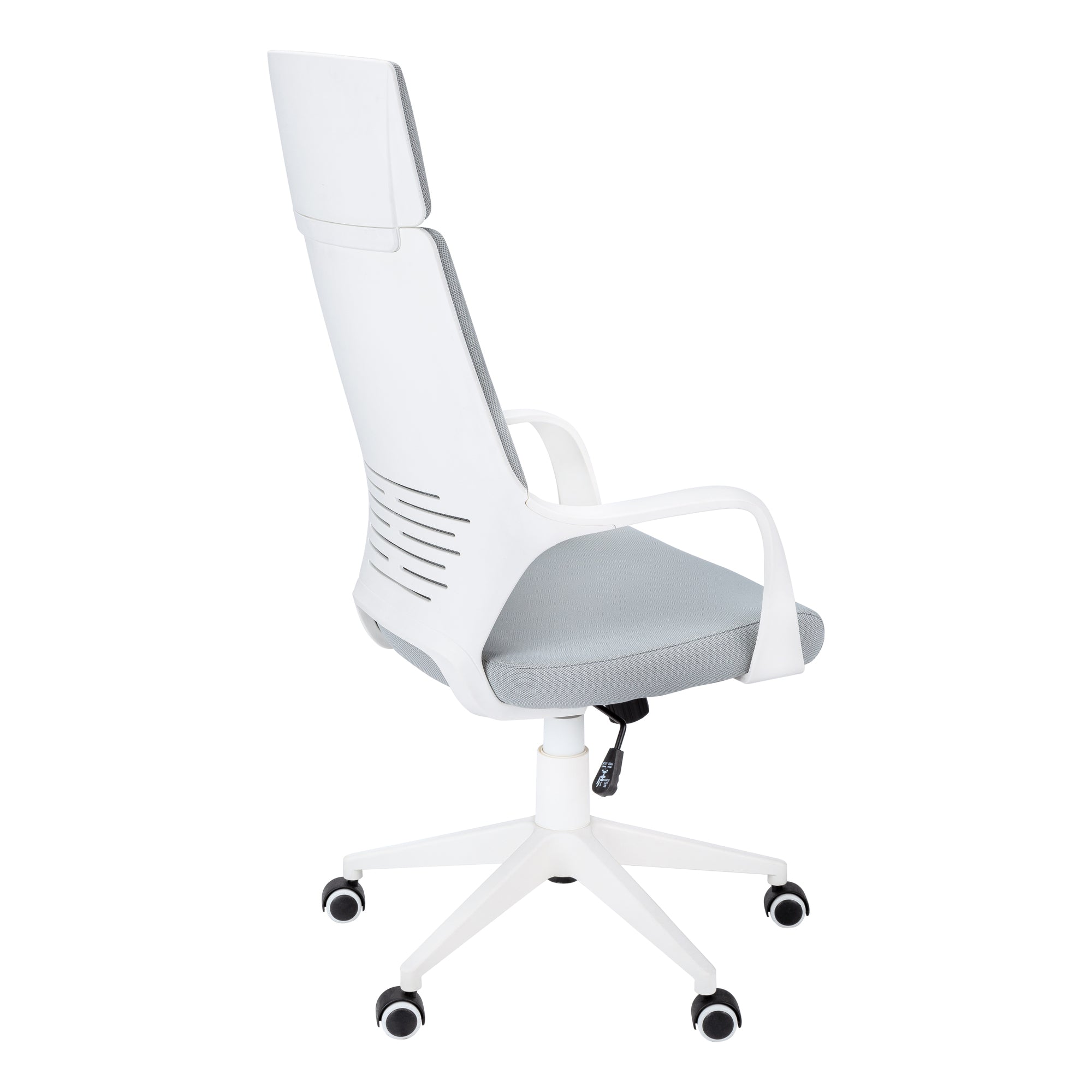 title:Office Chair, Adjustable Height, Swivel, Ergonomic, Armrests, Computer Desk, Work, Grey Mesh, White Metal, Contemporary, Modern;color:White