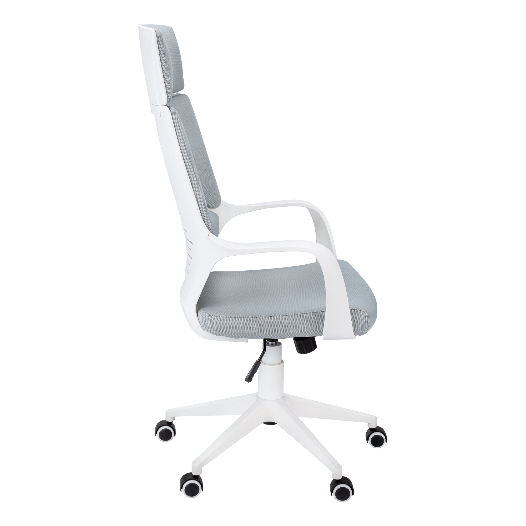 title:Office Chair, Adjustable Height, Swivel, Ergonomic, Armrests, Computer Desk, Work, Grey Mesh, White Metal, Contemporary, Modern;color:White