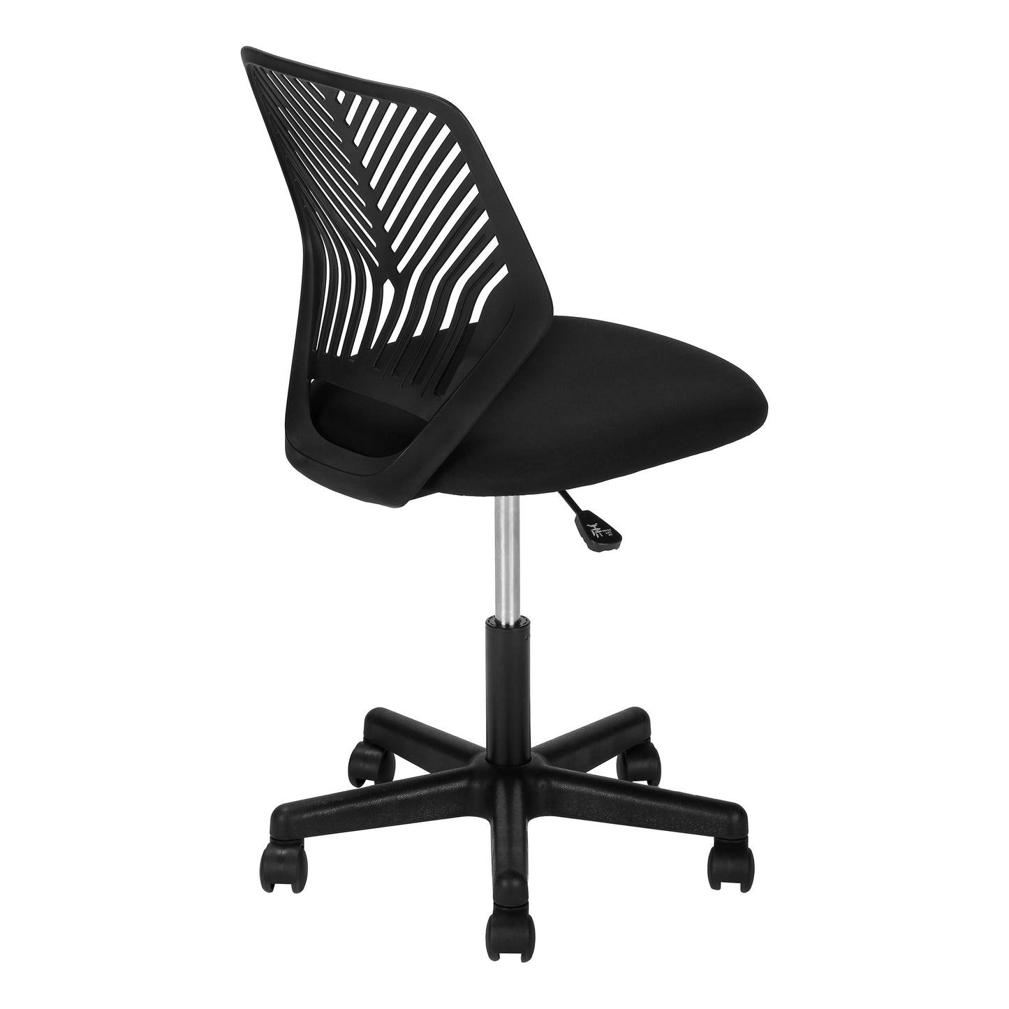 title:Office Chair, Adjustable Height, Swivel, Ergonomic, Computer Desk, Work, Juvenile, Black Mesh, Black Metal, Contemporary, Modern;color:Black