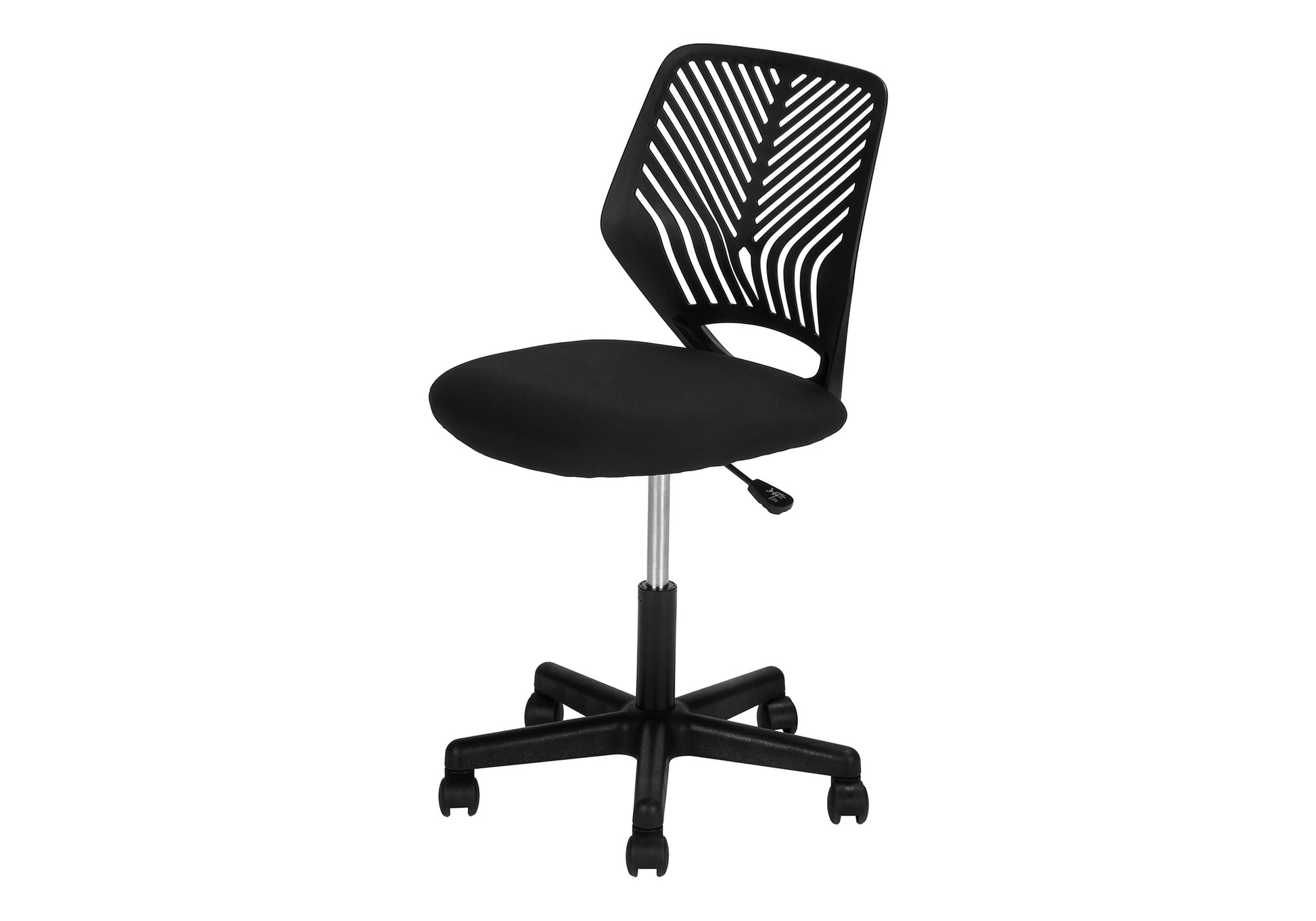 title:Office Chair, Adjustable Height, Swivel, Ergonomic, Computer Desk, Work, Juvenile, Black Mesh, Black Metal, Contemporary, Modern;color:Black