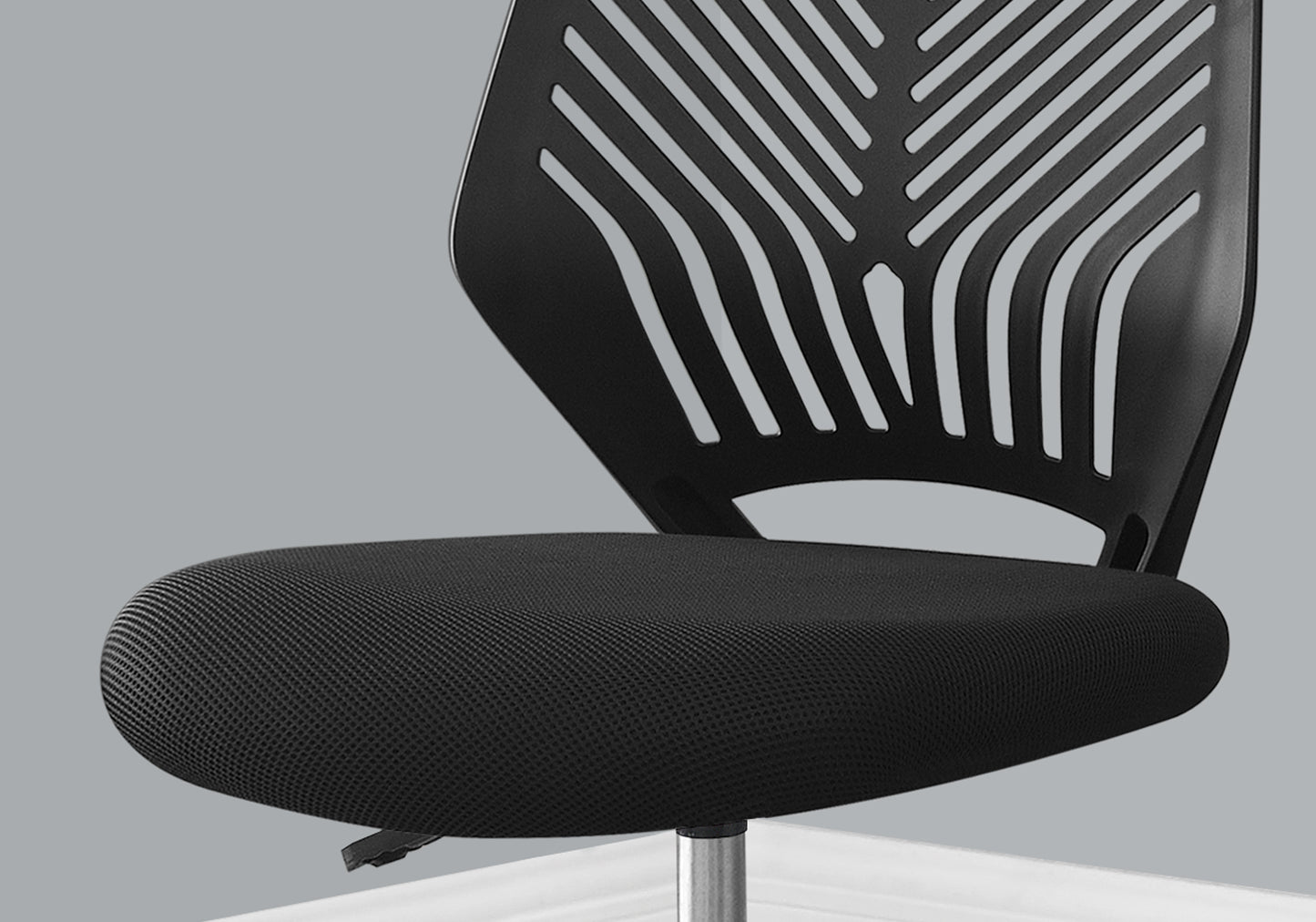 title:Office Chair, Adjustable Height, Swivel, Ergonomic, Computer Desk, Work, Juvenile, Black Mesh, Black Metal, Contemporary, Modern;color:Black