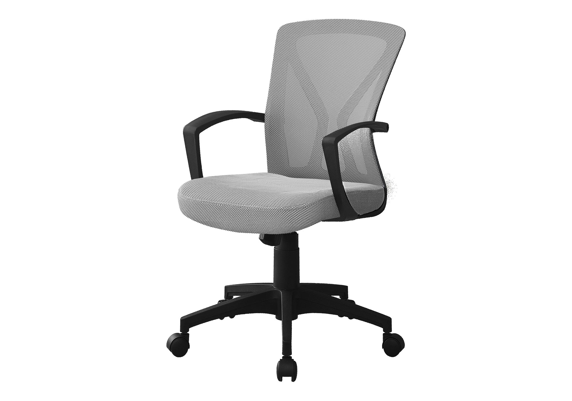 title:Office Chair, Adjustable Height, Swivel, Ergonomic, Armrests, Computer Desk, Work, Grey Mesh, Black Metal, Contemporary, Modern;color:Grey