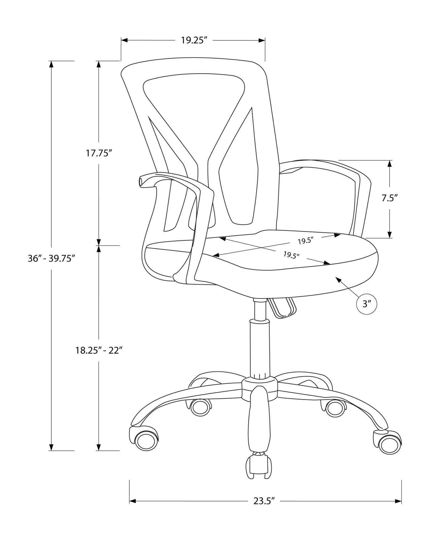 title:Office Chair, Adjustable Height, Swivel, Ergonomic, Armrests, Computer Desk, Work, White Mesh, Chrome Metal, Contemporary, Modern;color:White