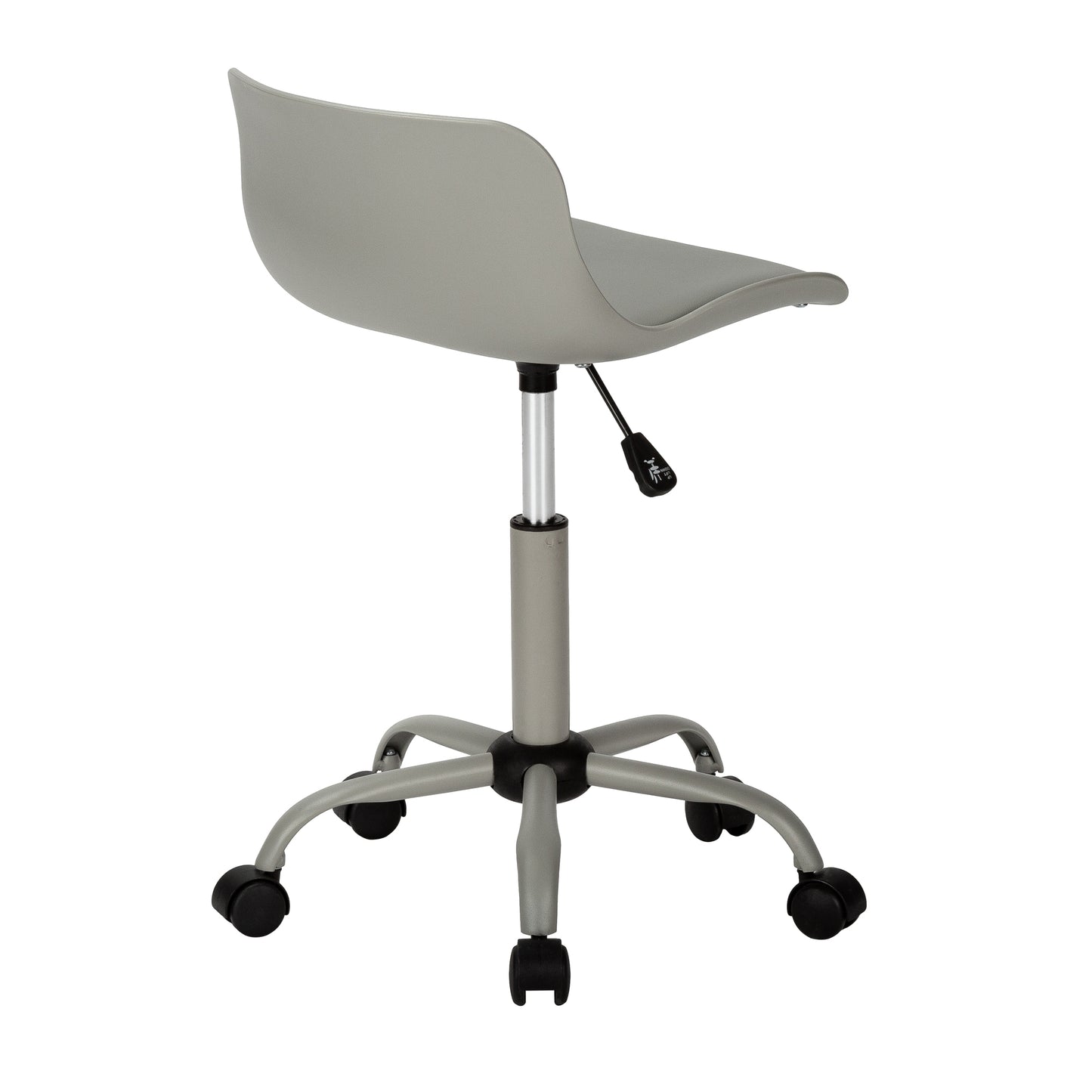 title:Office Chair, Adjustable Height, Swivel, Ergonomic, Computer Desk, Work, Juvenile, Grey Leather Look, Grey Metal, Contemporary, Modern;color:Grey