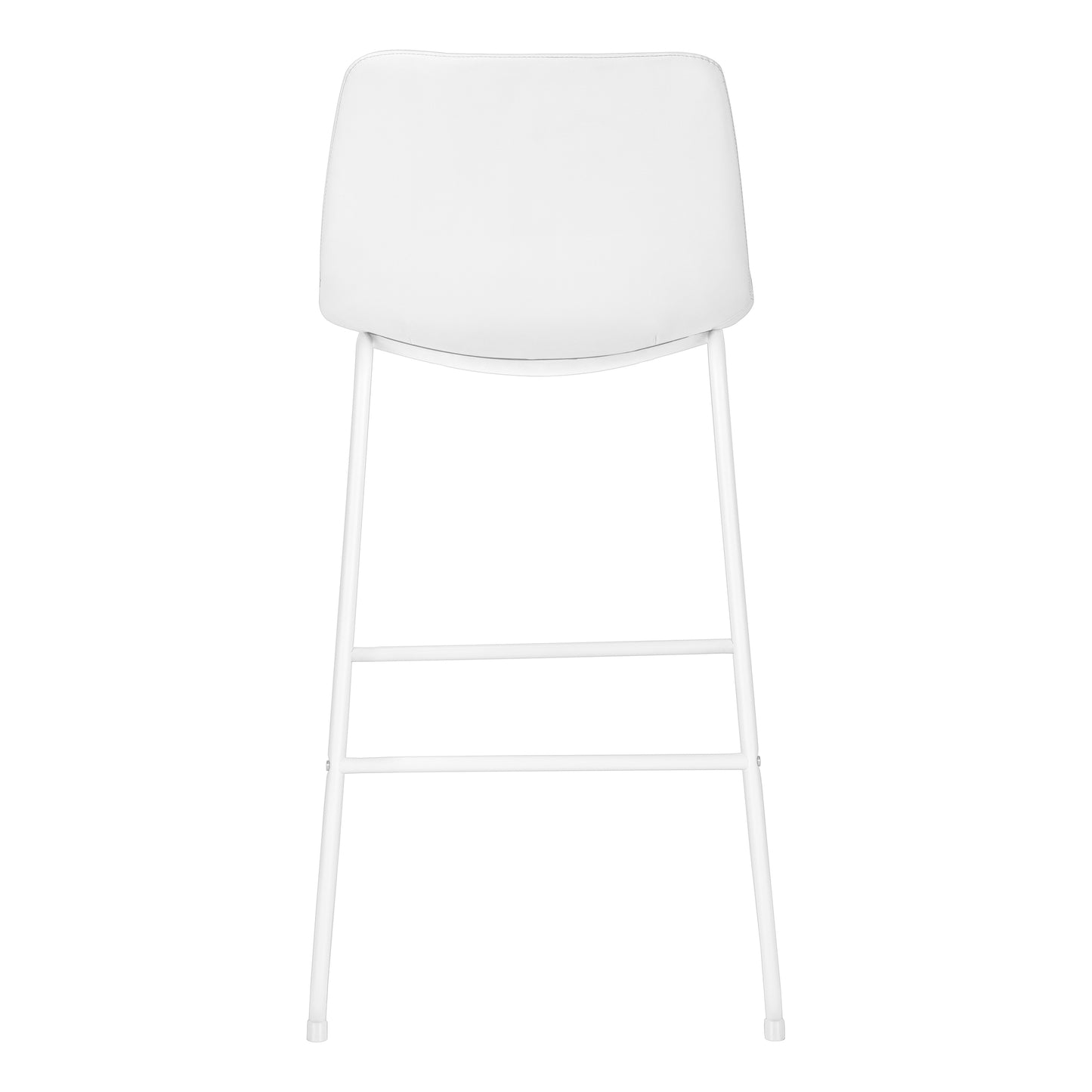 title:Office Chair, Bar Height, Standing, Computer Desk, Work, White Leather Look, White Metal, Contemporary, Modern;color:White