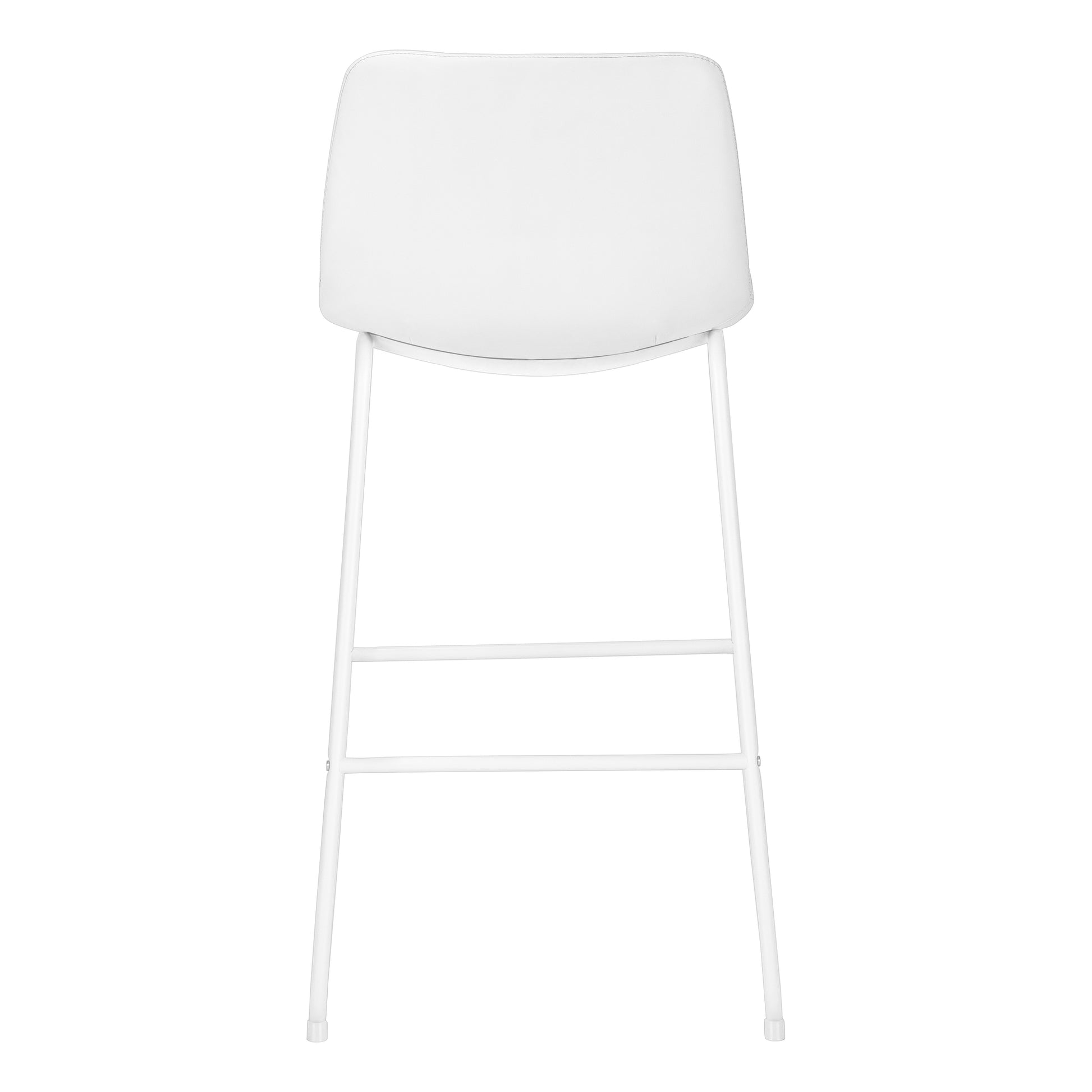 title:Office Chair, Bar Height, Standing, Computer Desk, Work, White Leather Look, White Metal, Contemporary, Modern;color:White