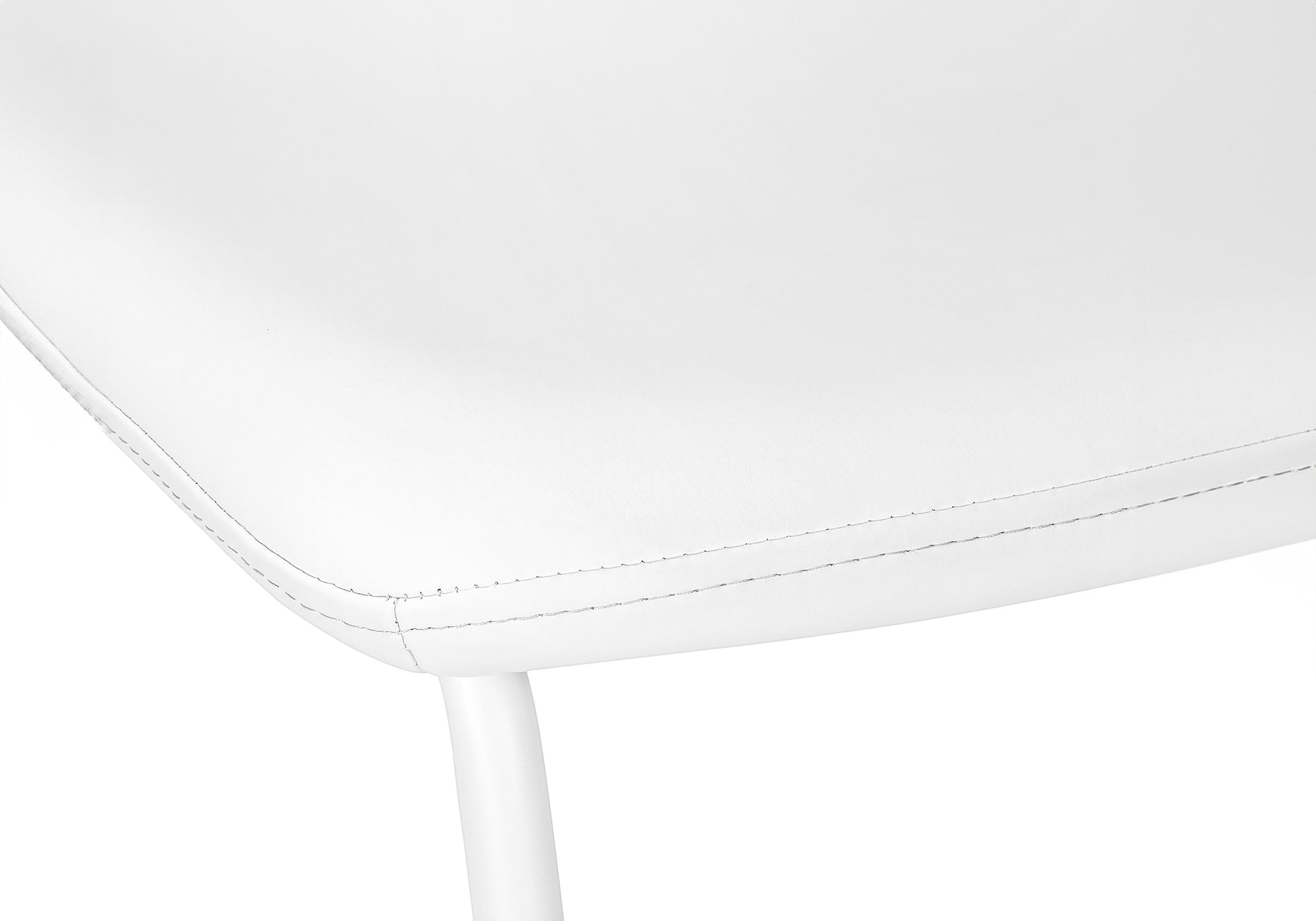 title:Office Chair, Bar Height, Standing, Computer Desk, Work, White Leather Look, White Metal, Contemporary, Modern;color:White