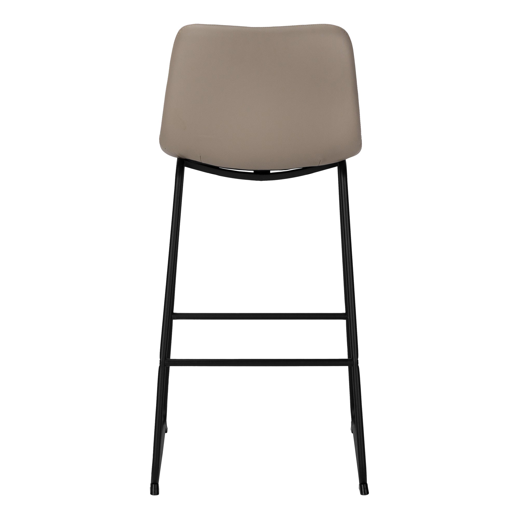 title:Office Chair, Bar Height, Standing, Computer Desk, Work, Brown Leather Look, Black Metal, Contemporary, Modern;color:Taupe