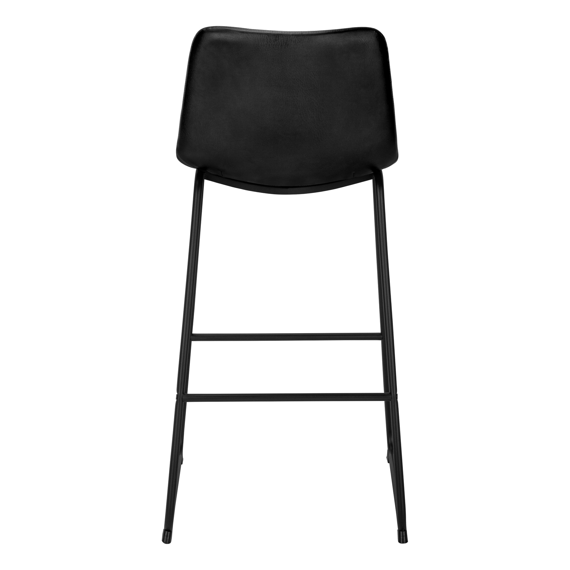 title:Office Chair, Bar Height, Standing, Computer Desk, Work, Black Leather Look, Black Metal, Contemporary, Modern;color:Black