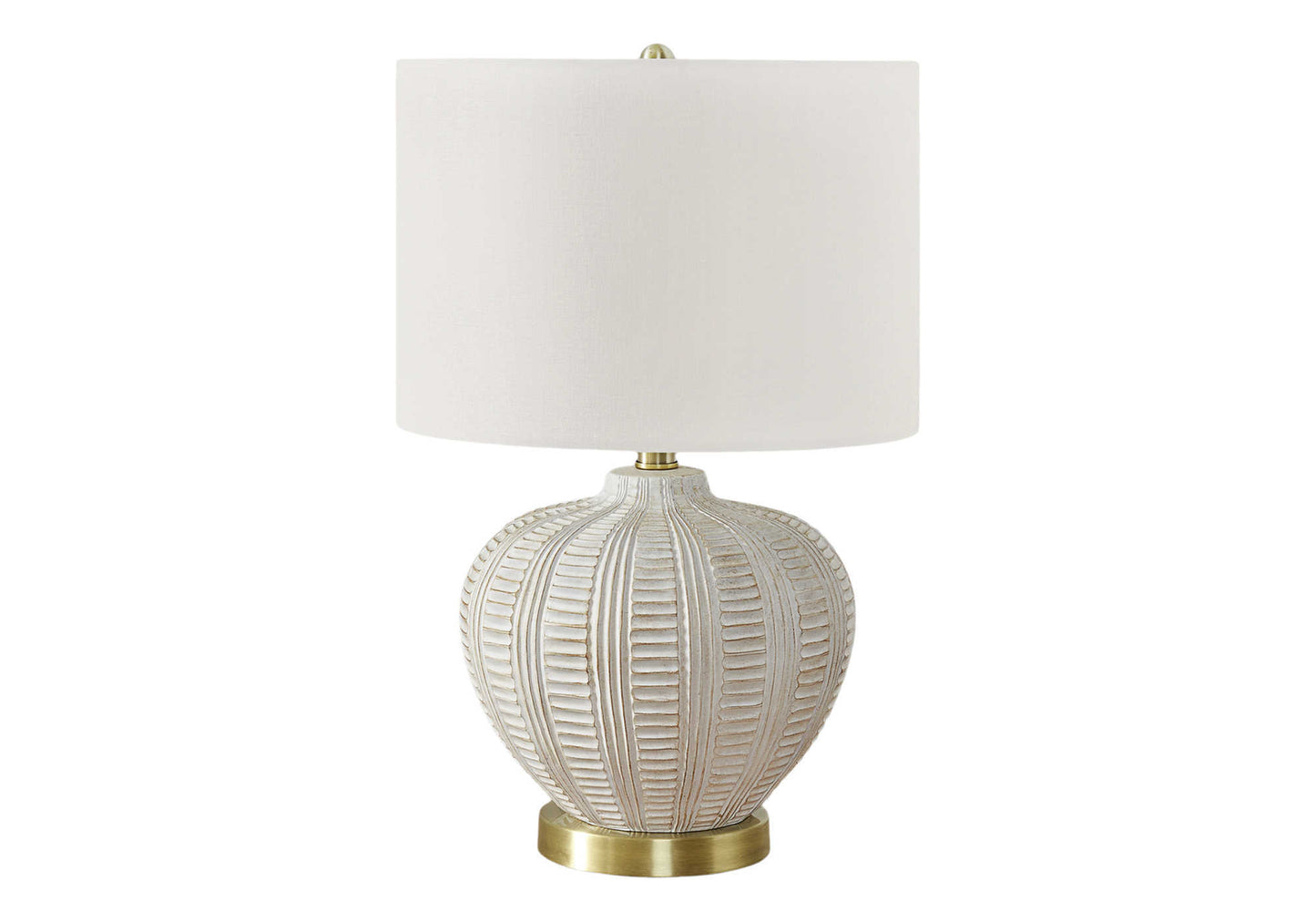 title:Lighting, 21"h, Table Lamp, Ivory / Cream Shade, Cream Resin, Transitional;color:Cream