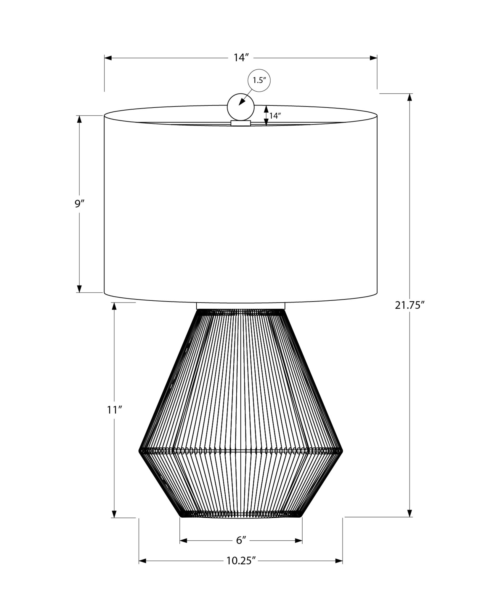 title:Lighting, 22"h, Table Lamp, Brown Rope, Beige Shade, Transitional;color:Brown