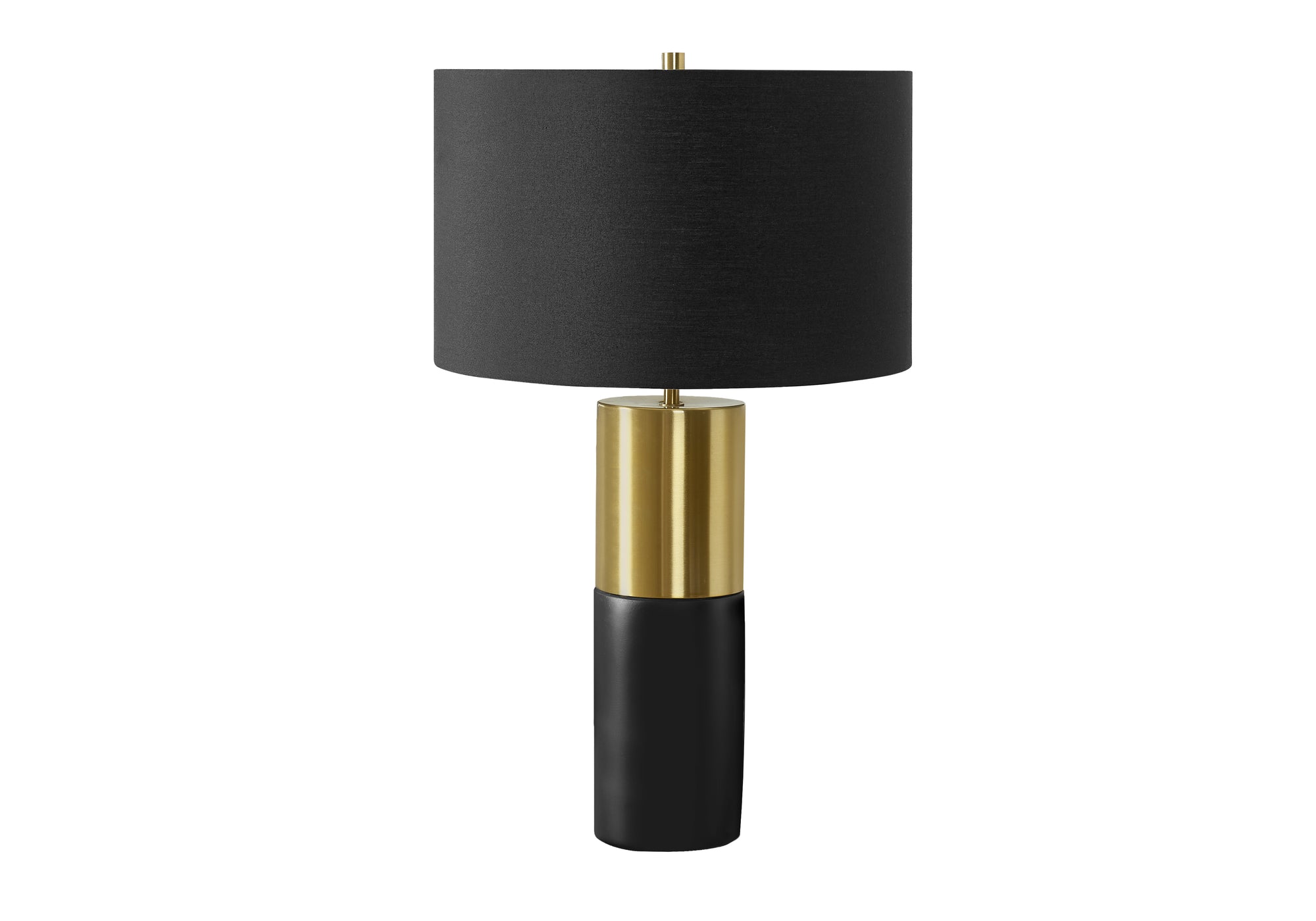 title:Lighting, 25"h, Table Lamp, Black Concrete, Black Shade, Contemporary;color:Black