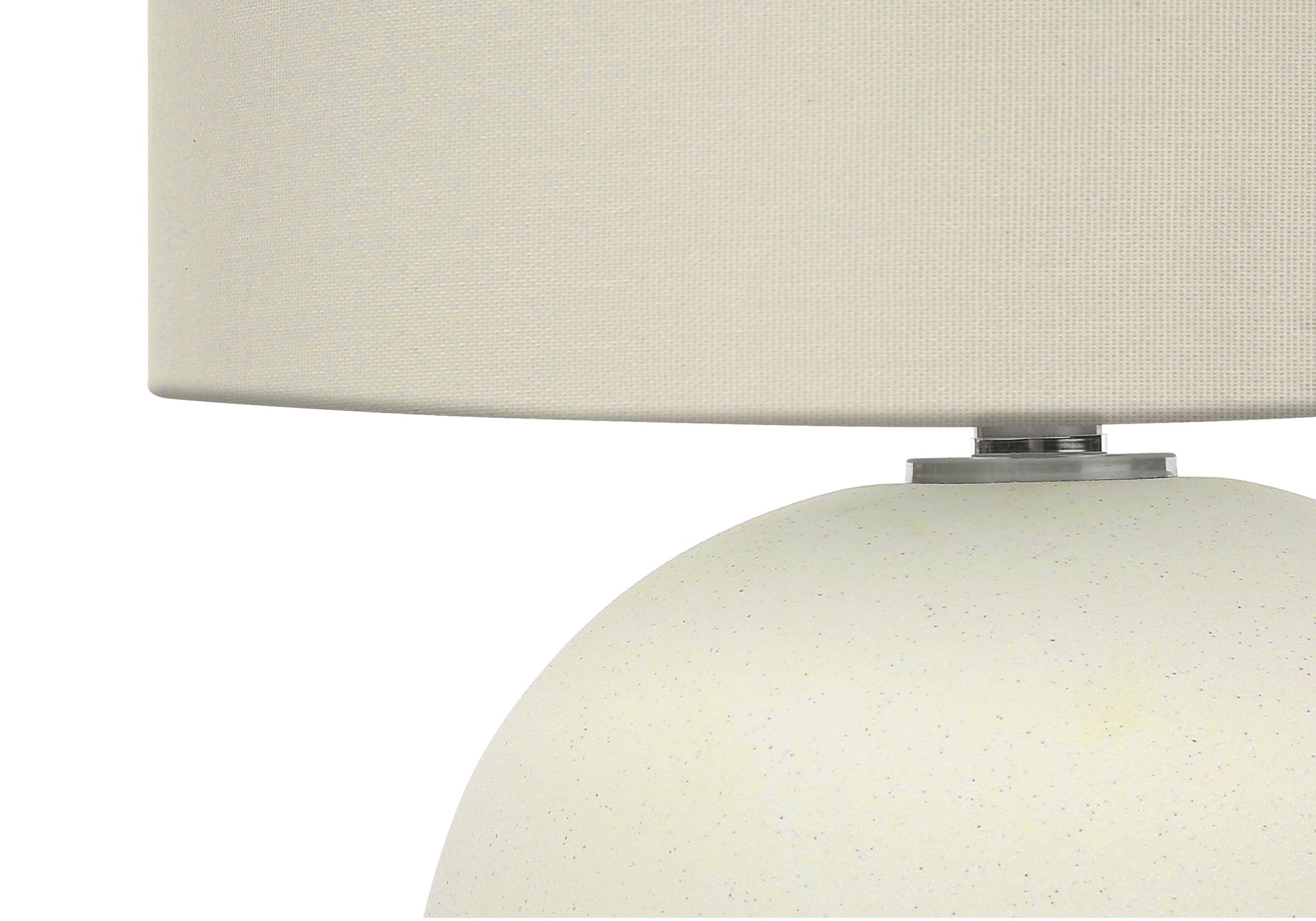 title:Lighting, 18"h, Table Lamp, Ivory / Cream Shade, Cream Ceramic, Contemporary;color:Cream