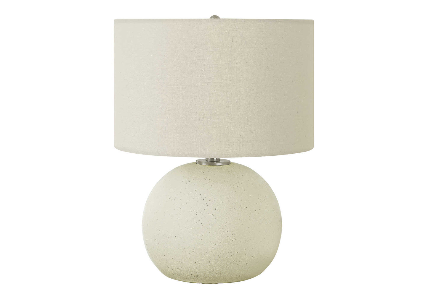 title:Lighting, 18"h, Table Lamp, Ivory / Cream Shade, Cream Ceramic, Contemporary;color:Cream