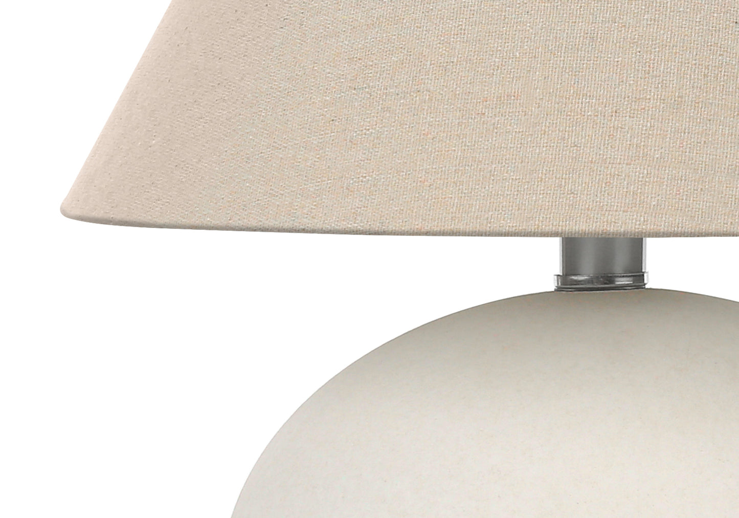 title:Lighting, 16"h, Table Lamp, Cream Shade, Cream Ceramic, Contemporary;color:Cream