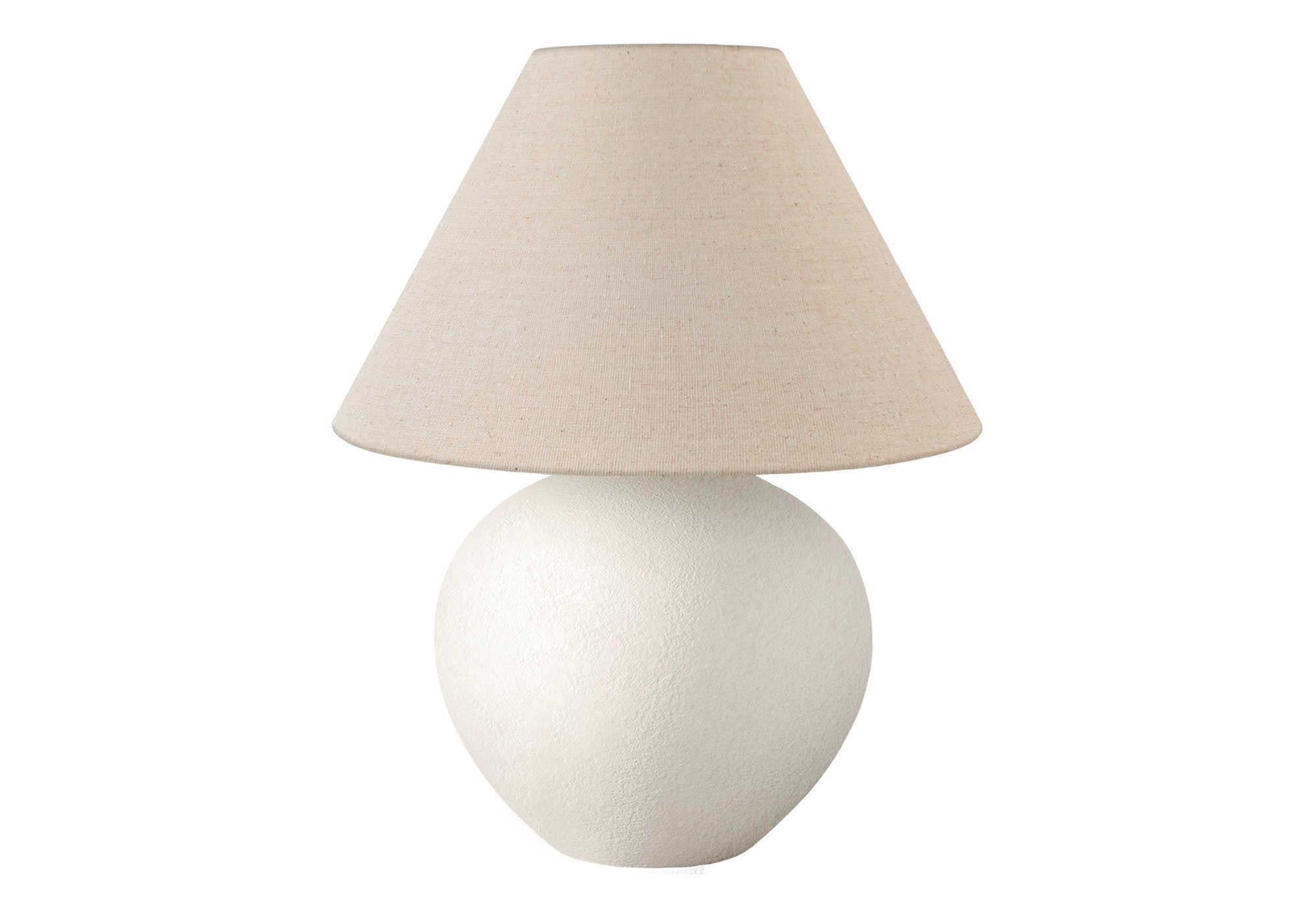 title:Lighting, 16"h, Table Lamp, Cream Shade, Cream Ceramic, Contemporary;color:Cream